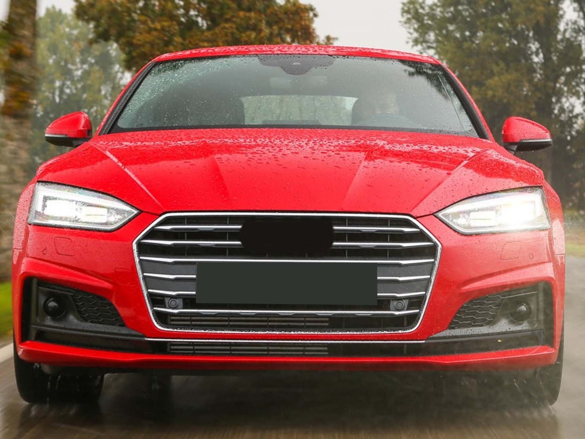 Pair For 2018-2019 Audi A5 S-line S5 B9 Fog Light Grille Trim w/ ACC Caps Black - Image 2