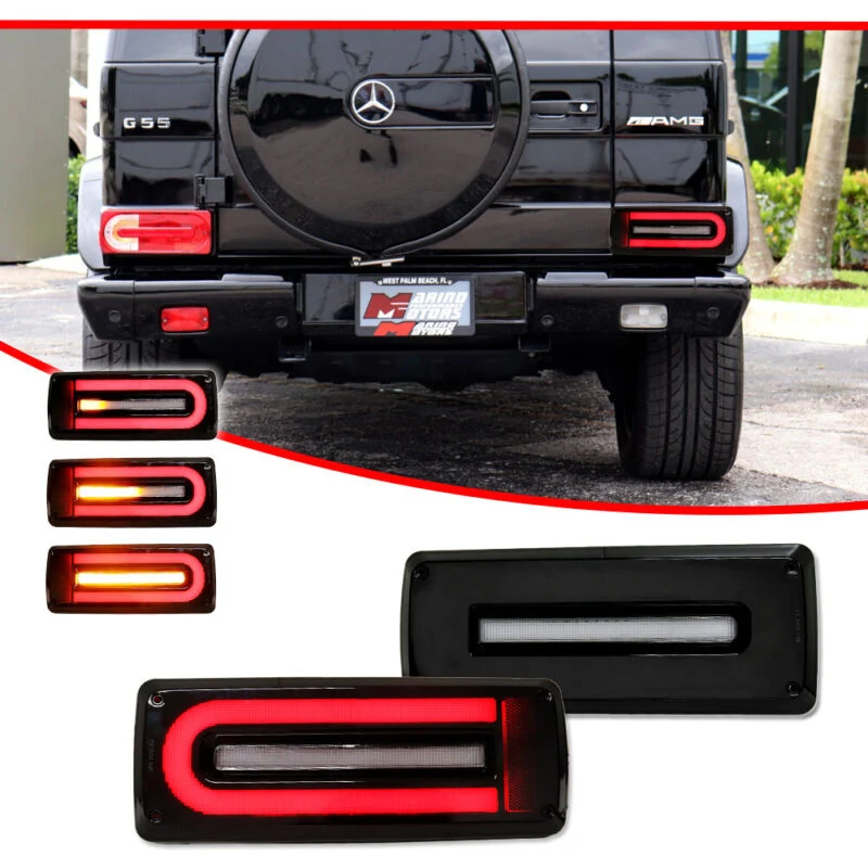 Smoke LED Tail Lights for Mercedes Benz W463 G-wagon G500 G550 G55 G63 AMG 1999-2018 - Image 3