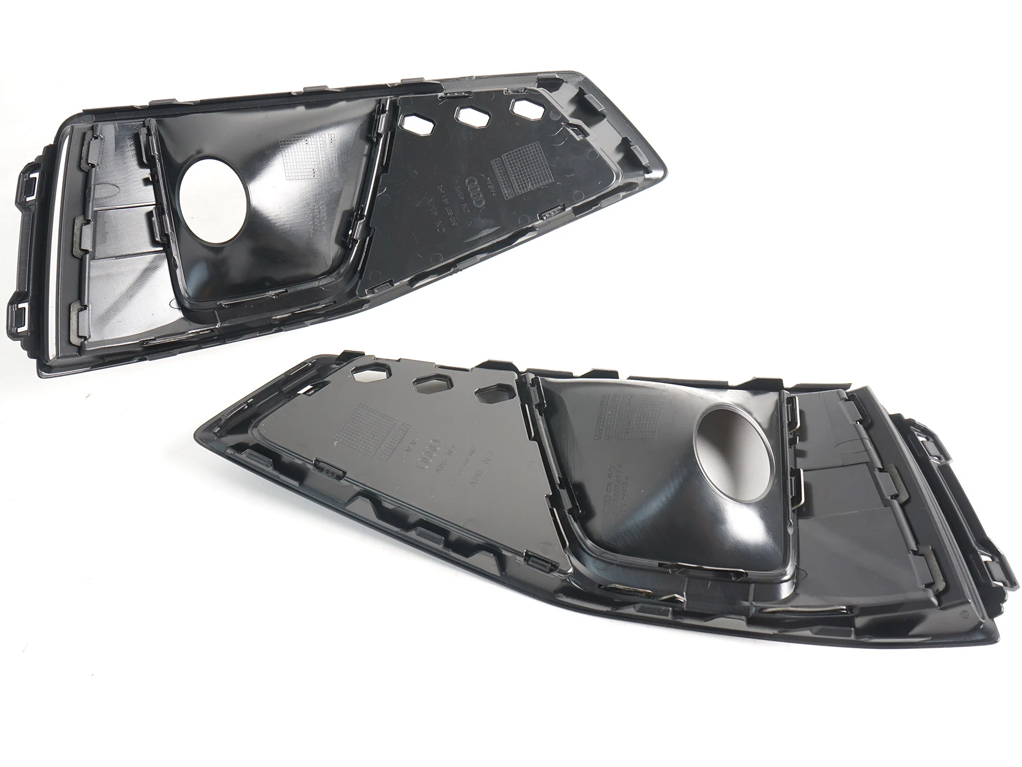 Pair Black Fog Light Grille Trim Covers For 2019 Audi A4 S-Line S4 Front Bumper - Image 11