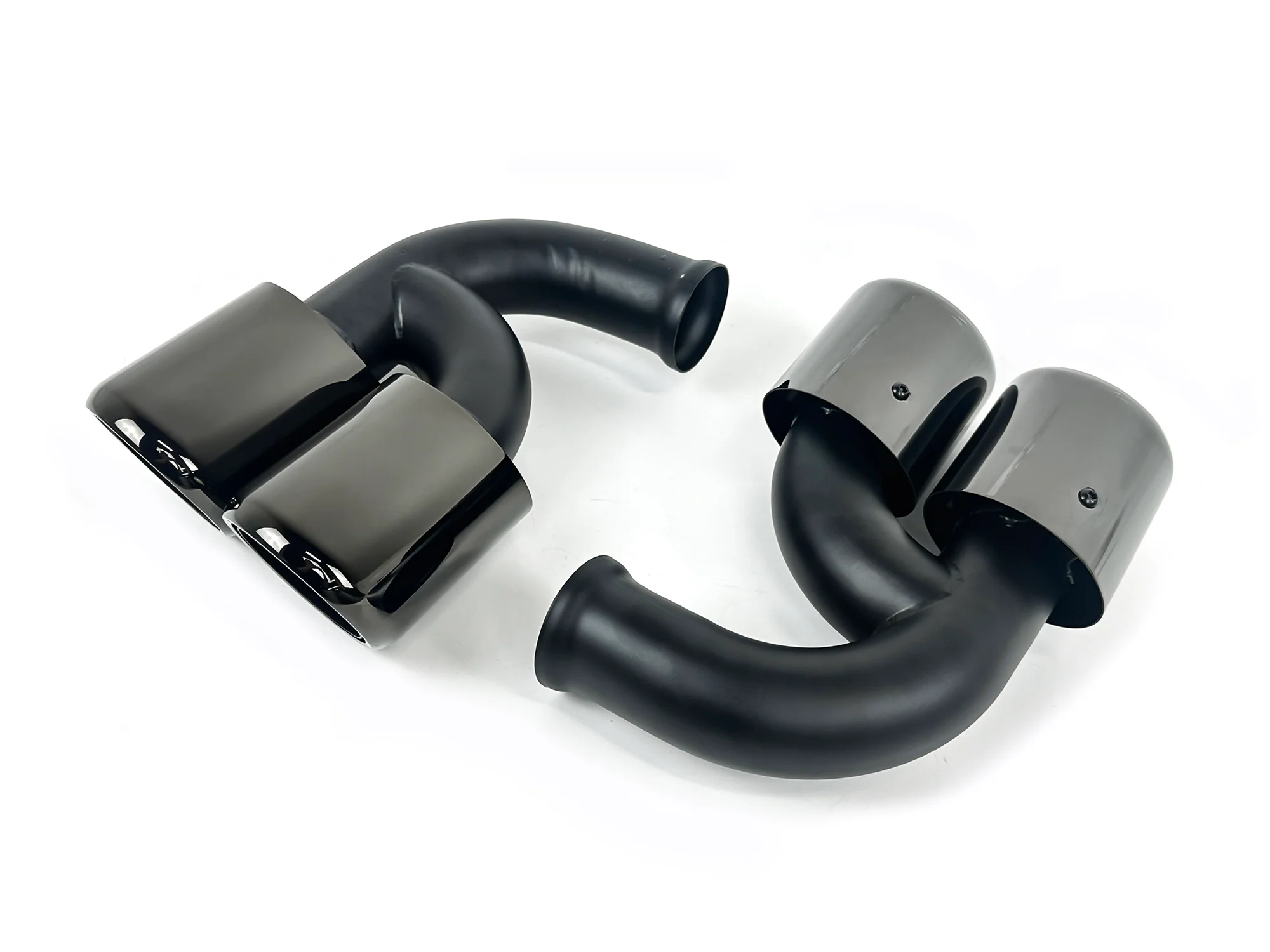 Gloss Black Exhaust Tips Pipes For Porsche 958.1 Cayenne 92A V8 2011-2014 Short Tailpipe - Image 11