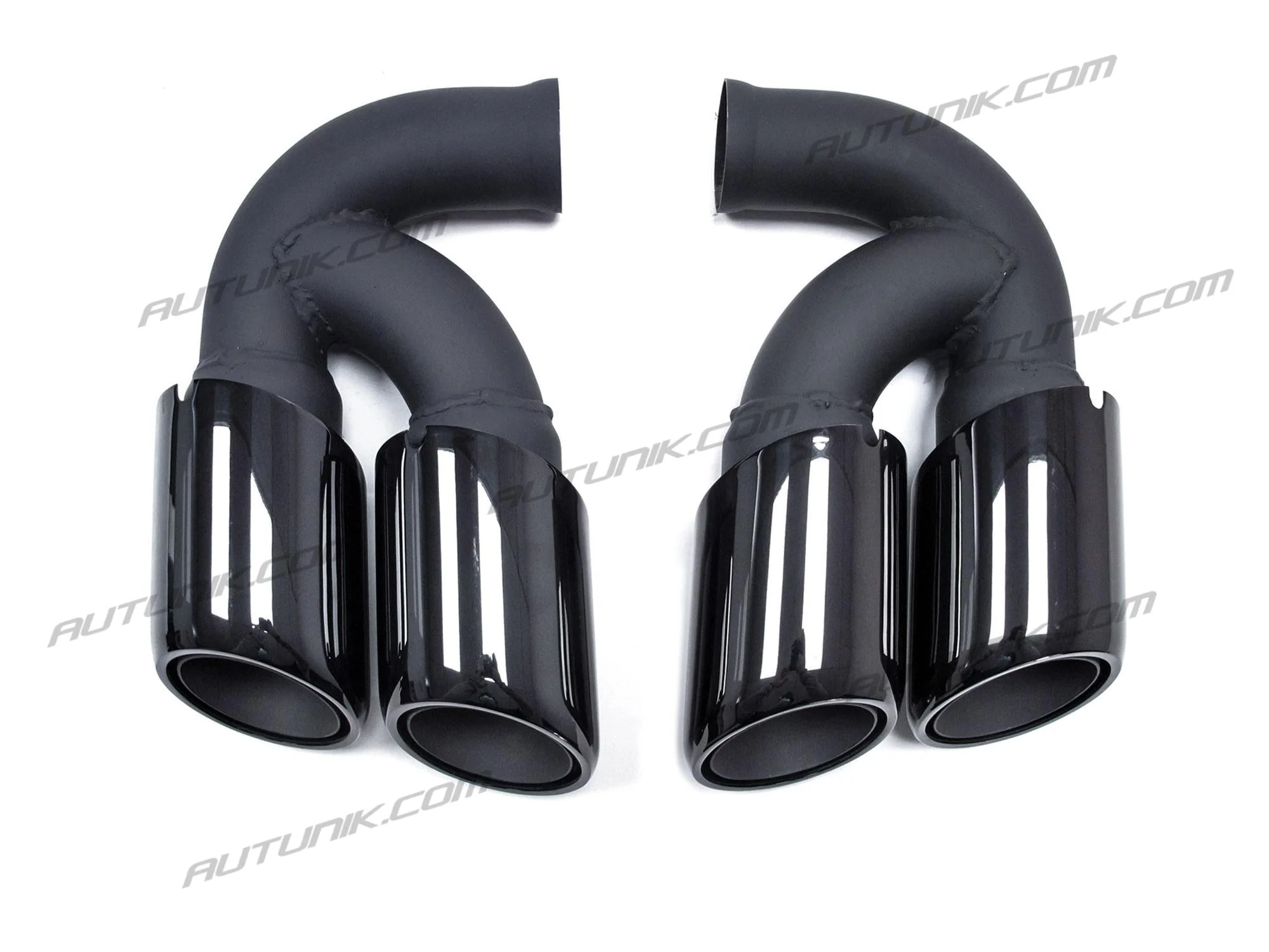 Gloss Black Exhaust Tips Pipes For Porsche 958.1 Cayenne 92A V8 2011-2014 Short Tailpipe - Image 13