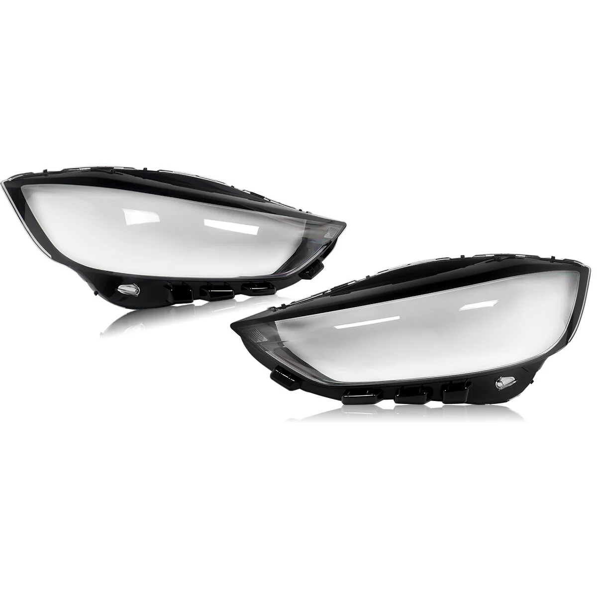 Pair Clear Headlight Headlamp Covers Lens Left+Right For Ford Edge 2019-2022