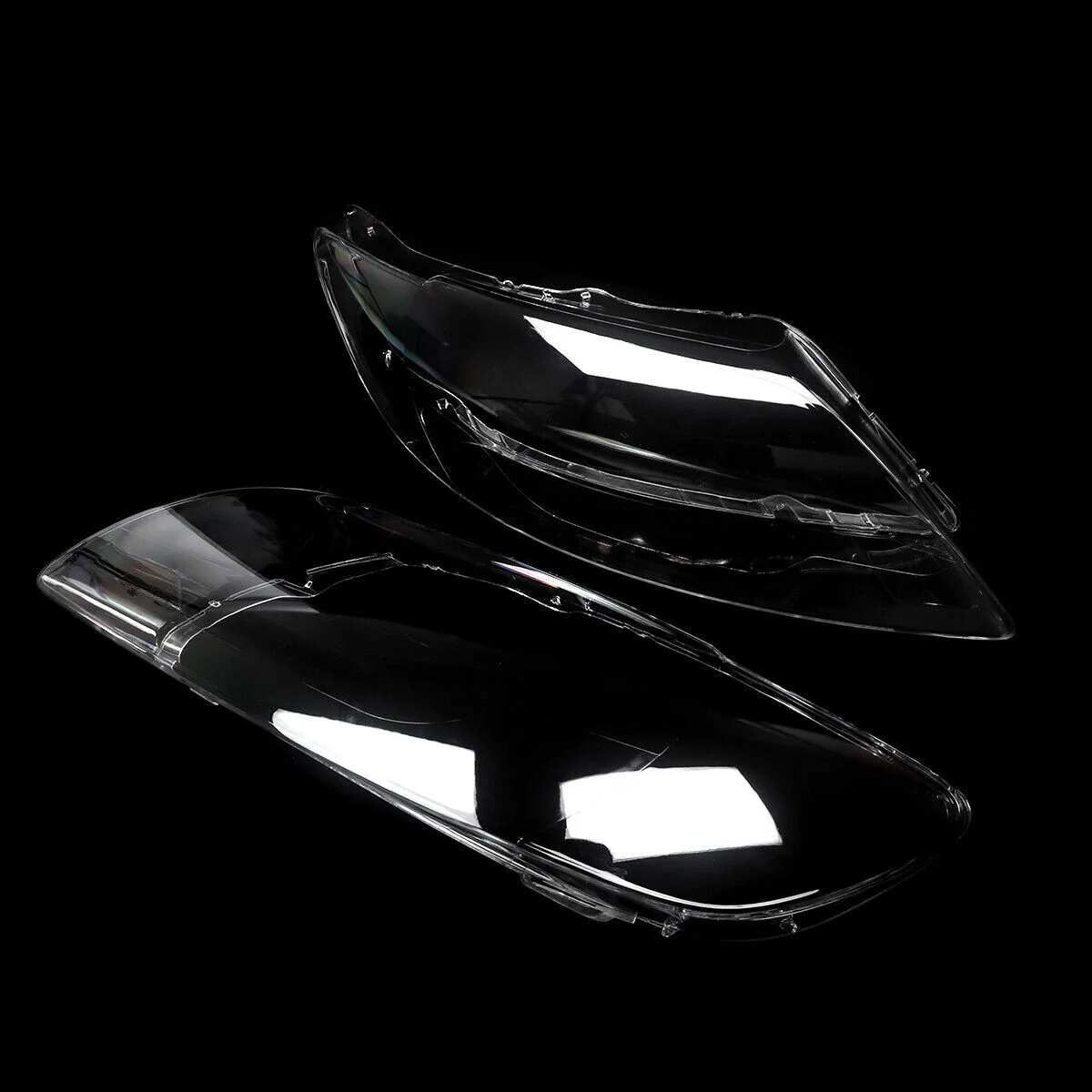 Pair Clear Headlight Lens Cover For Audi Q7 2006–2015 Halogen & Xenon - Image 13
