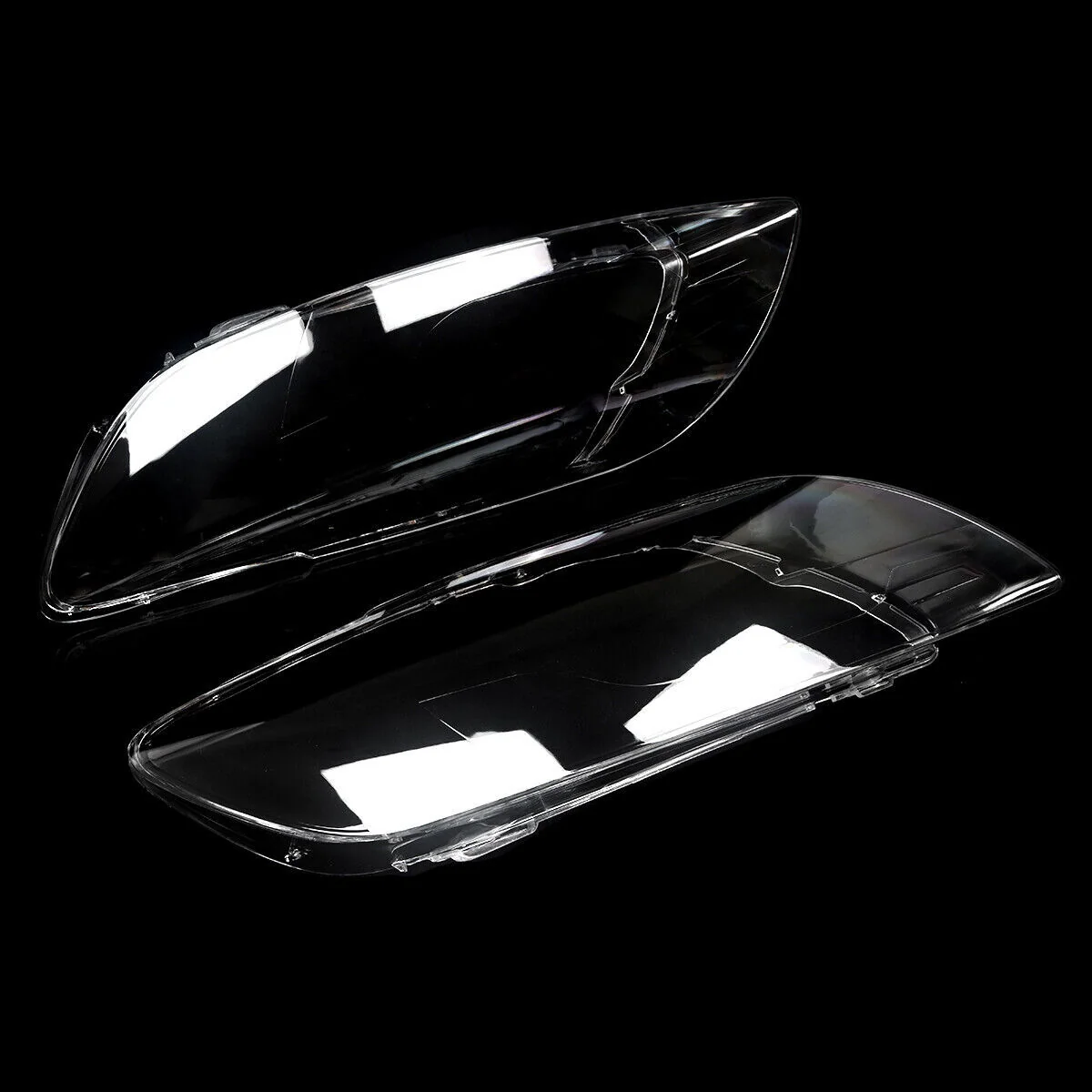 Pair Clear Headlight Lens Cover For Audi Q7 2006–2015 Halogen & Xenon - Image 3