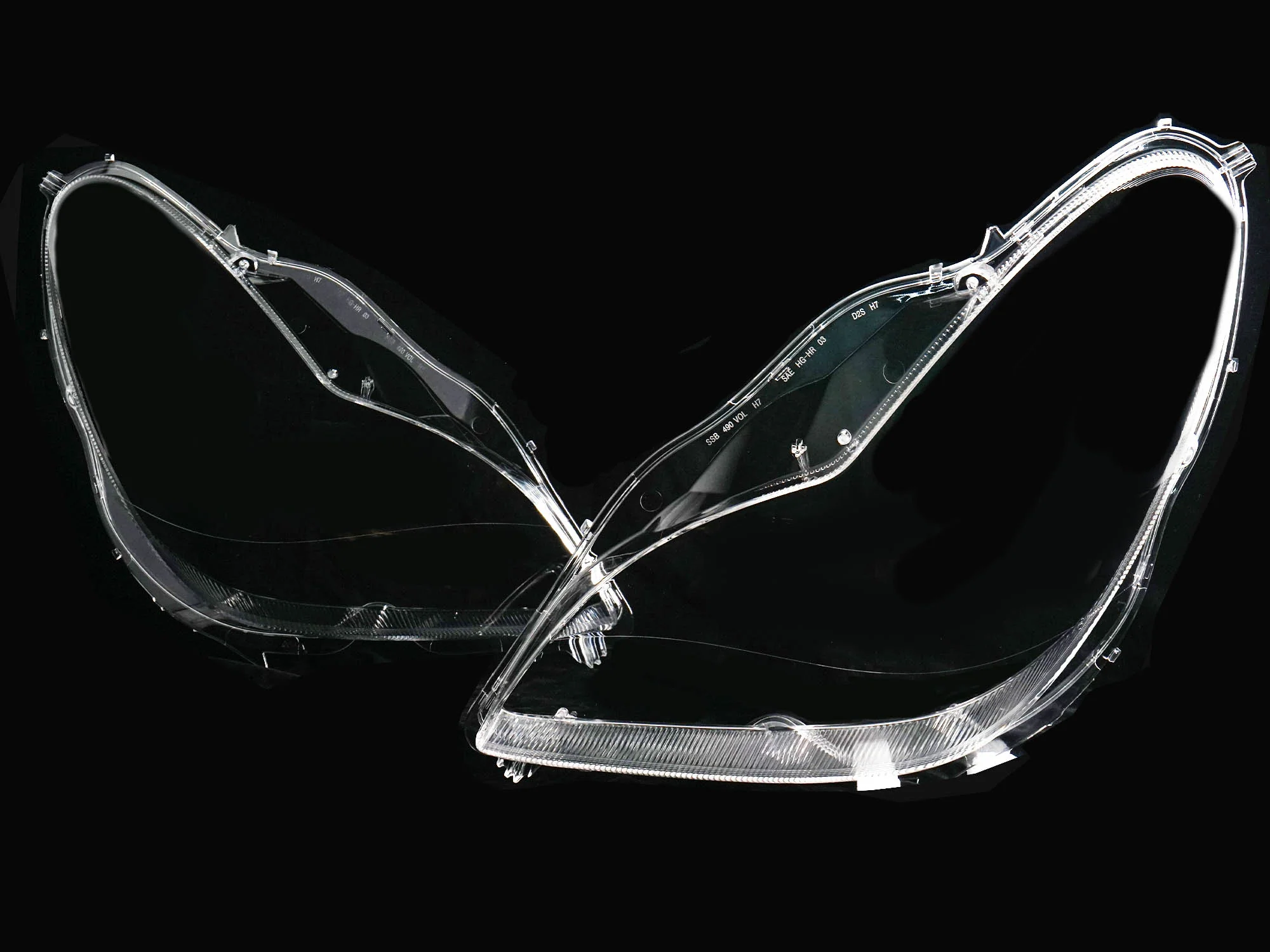 Pair Headlight Lens Covers For Mercedes Benz W219 CLS350 CLS500 2006 2007-2011 - Image 4