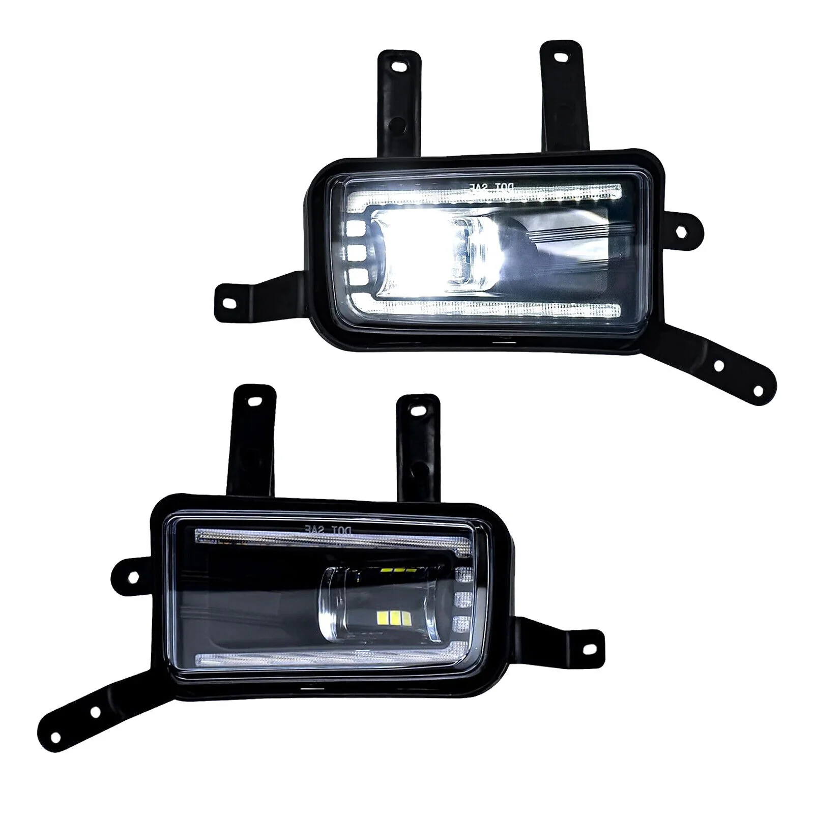 Pair For 2015-2020 Chevy Tahoe Suburban GMC Yukon XL LED Fog Lights Lamps+DRL - Image 2
