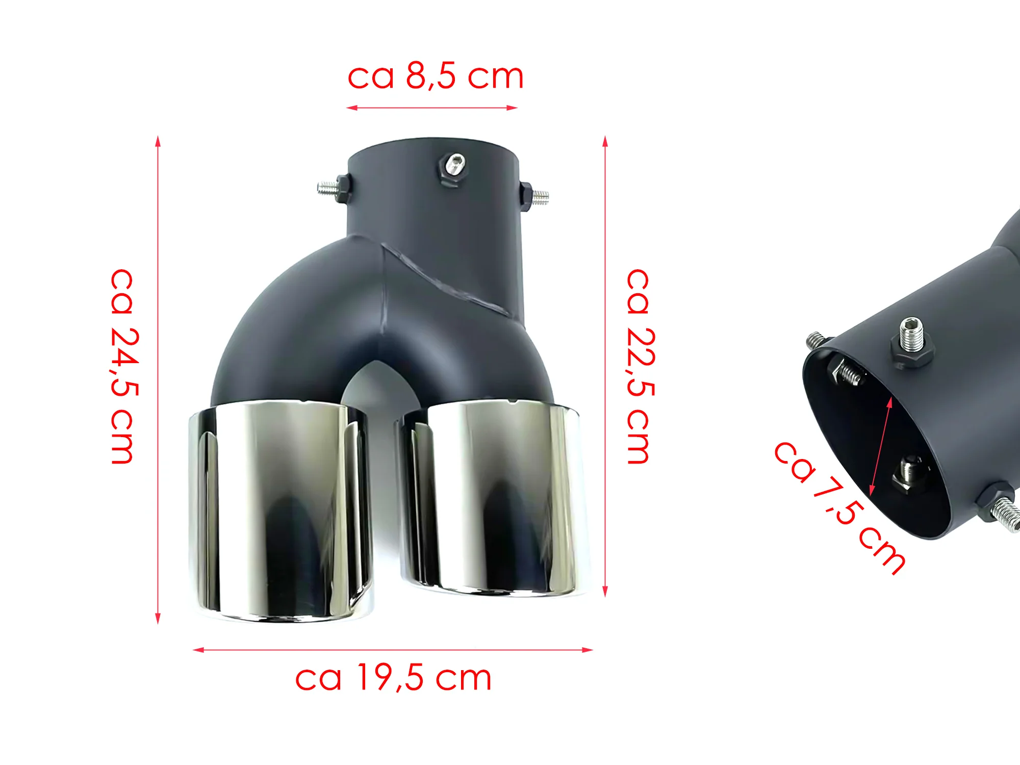 Pair for 2020+ BMW G20 M340i G42 M440i G23 G26 M220i Exhaust Tips Chrome - Image 12