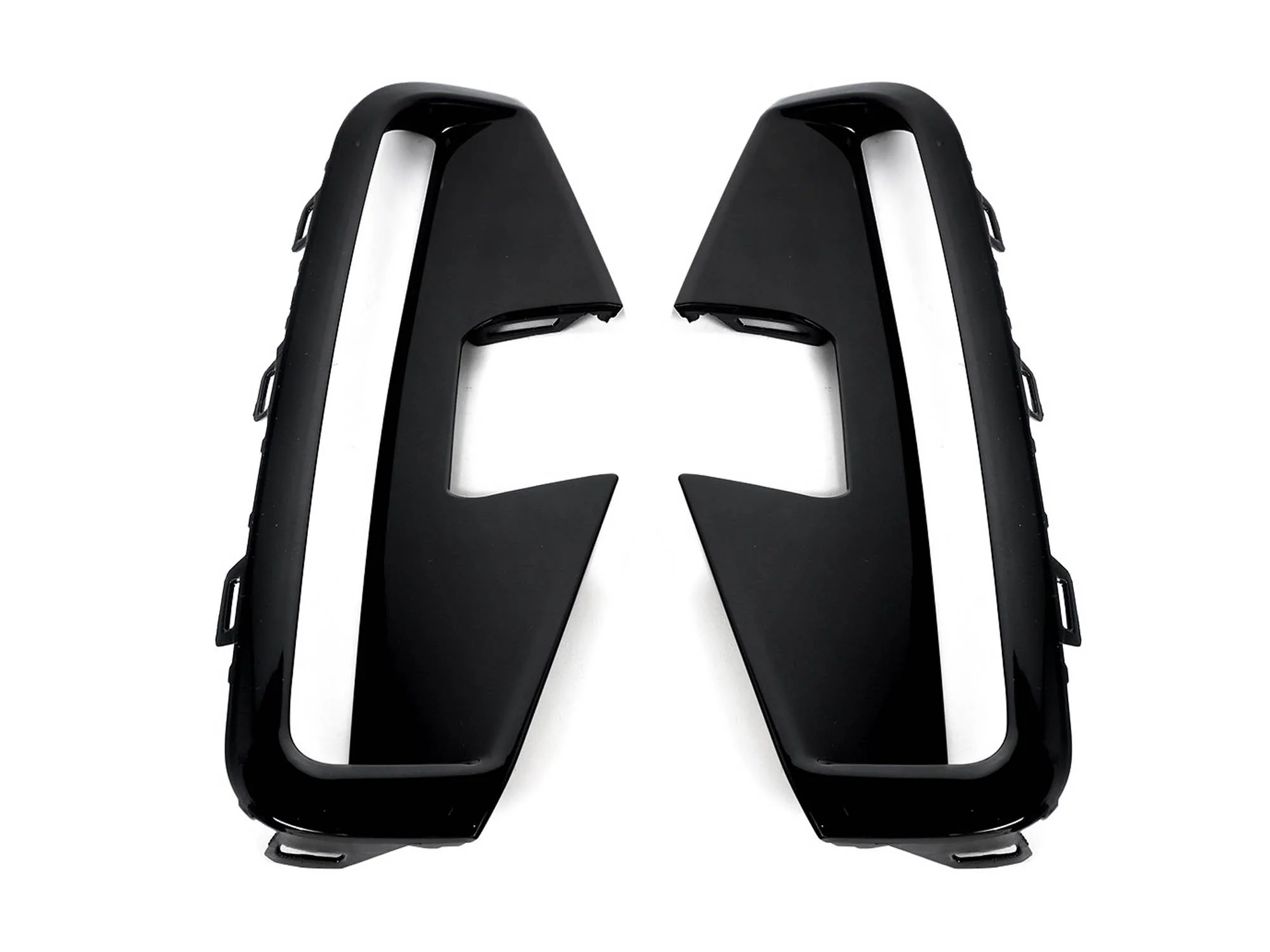 Pair For 2021-2026 BMW G22 G23 M440i Coupe Gloss Black Front Fog Light Grille Cover Trims - Image 9