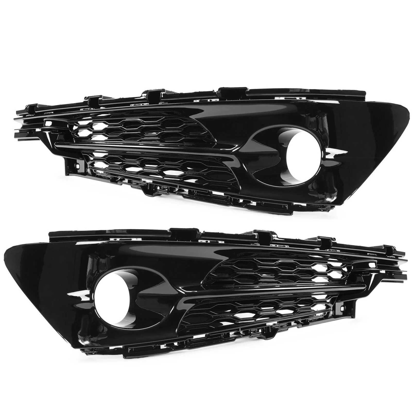 Pair Front Bumper Fog Light Bezels For 2015-2017 Acura TLX - Image 4