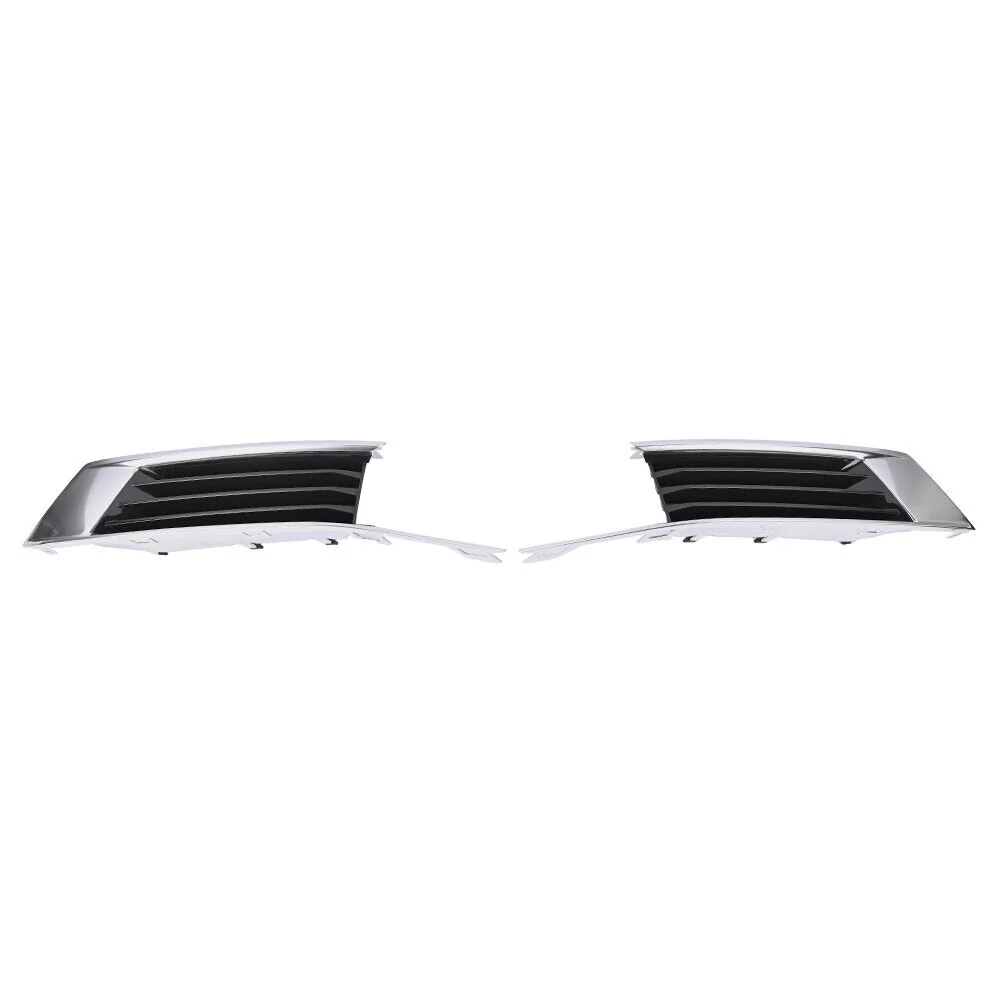 Pair Front Bumper Fog Light Grill Cover Bezels Chrome For Cadillac XTS 2018-2019 - Image 2