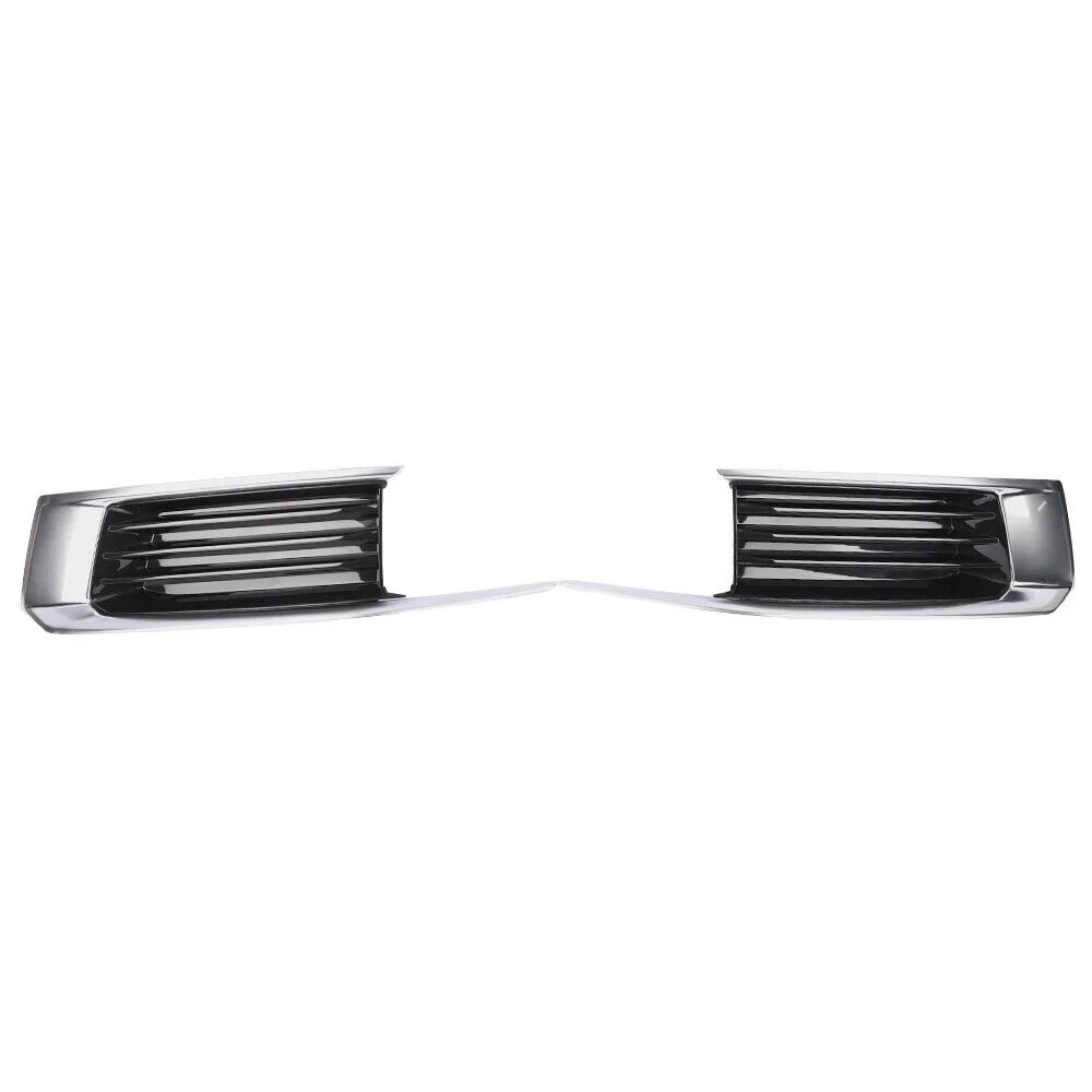 Pair Front Bumper Fog Light Grill Cover Bezels Chrome For Cadillac XTS 2018-2019 - Image 7