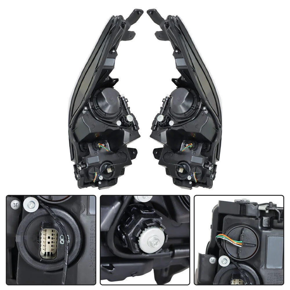 Front Headlamp Pair Halogen Chrome for Cadillac ATS 2013–2018 - Image 3