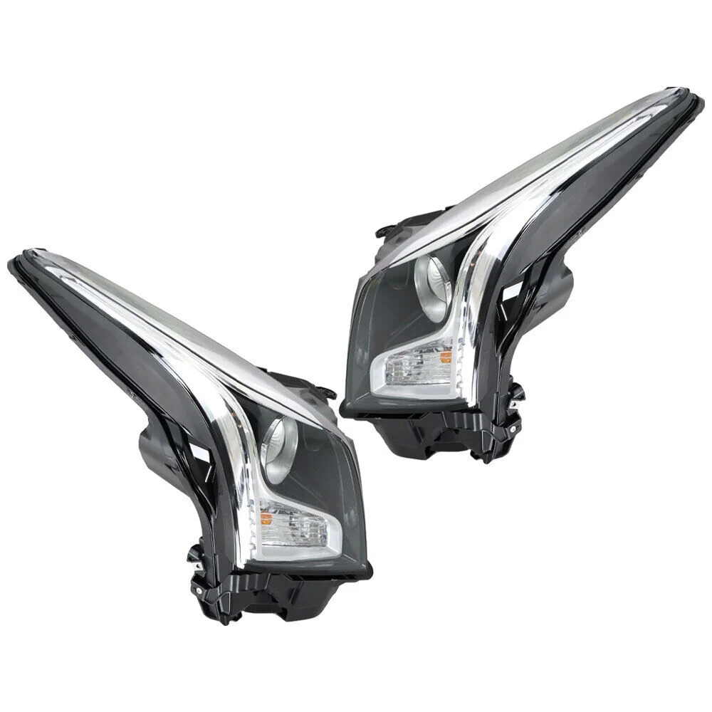 Front Headlamp Pair Halogen Chrome for Cadillac ATS 2013–2018 - Image 5