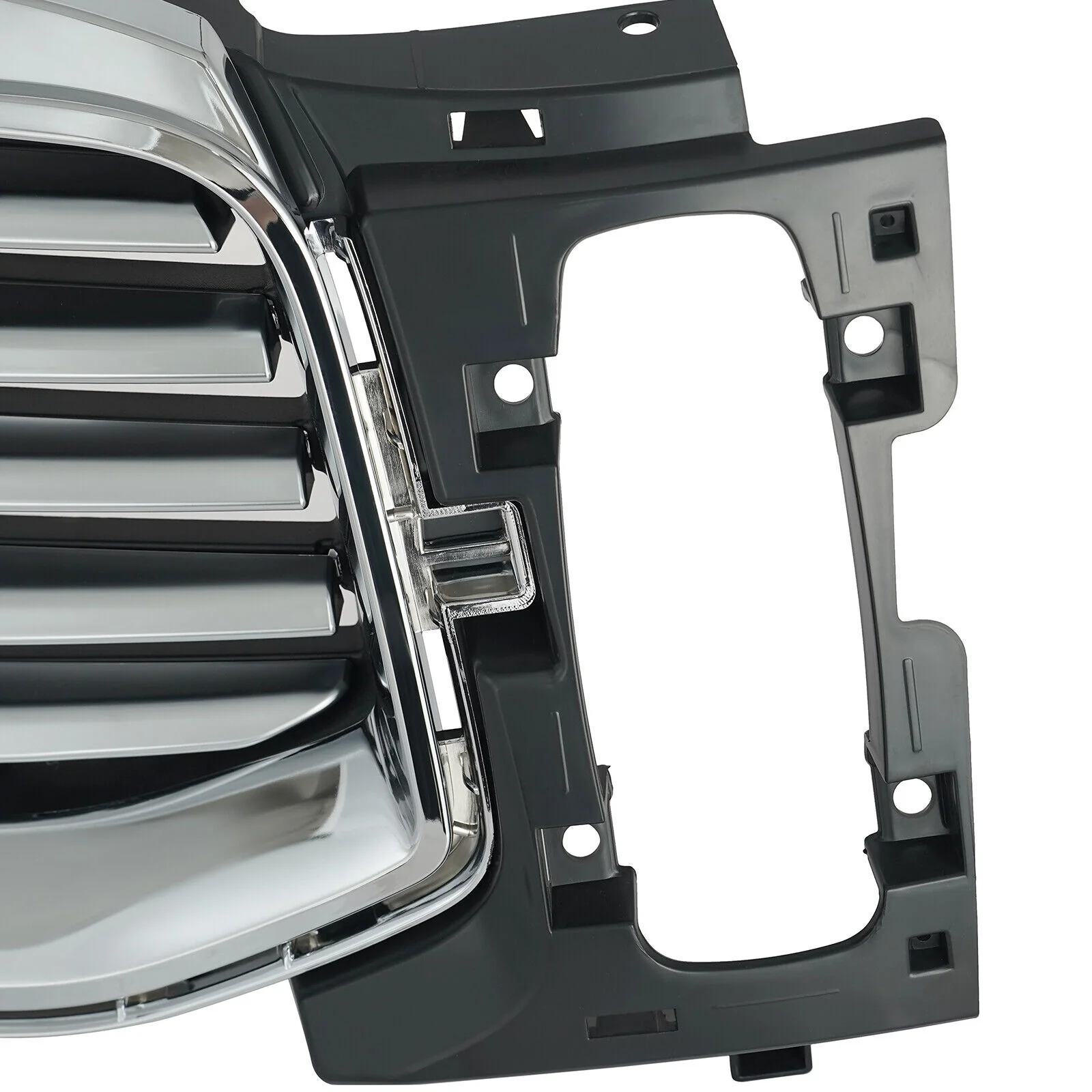 Pair Front Upper Grille Grill Assembly Chrome Pair For Lincoln MKX 2016-2018 - Image 6