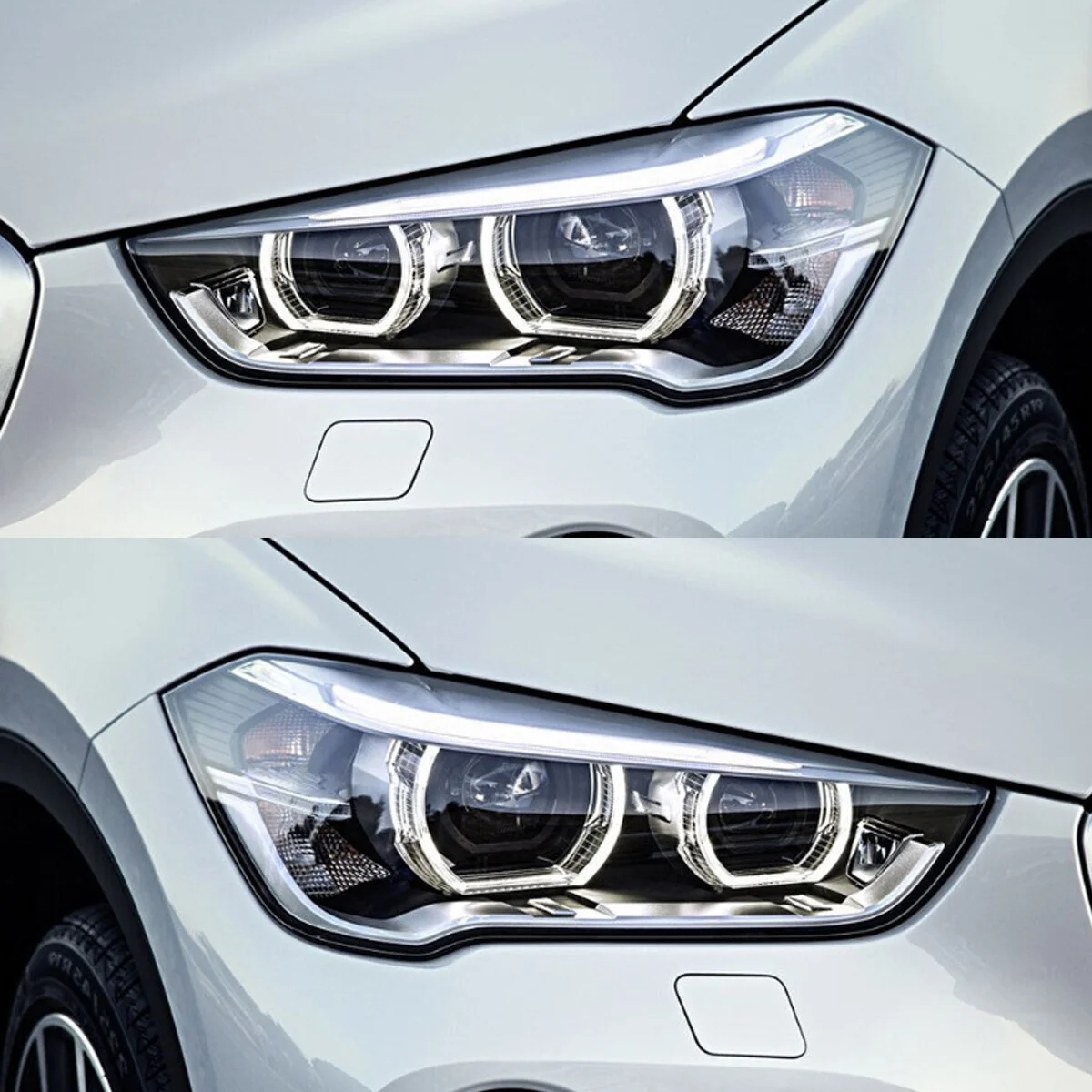 For BMW X1 F48 F49 2016-2019 Right+Left Side Headlight Headlamp Lens Cover - Image 3