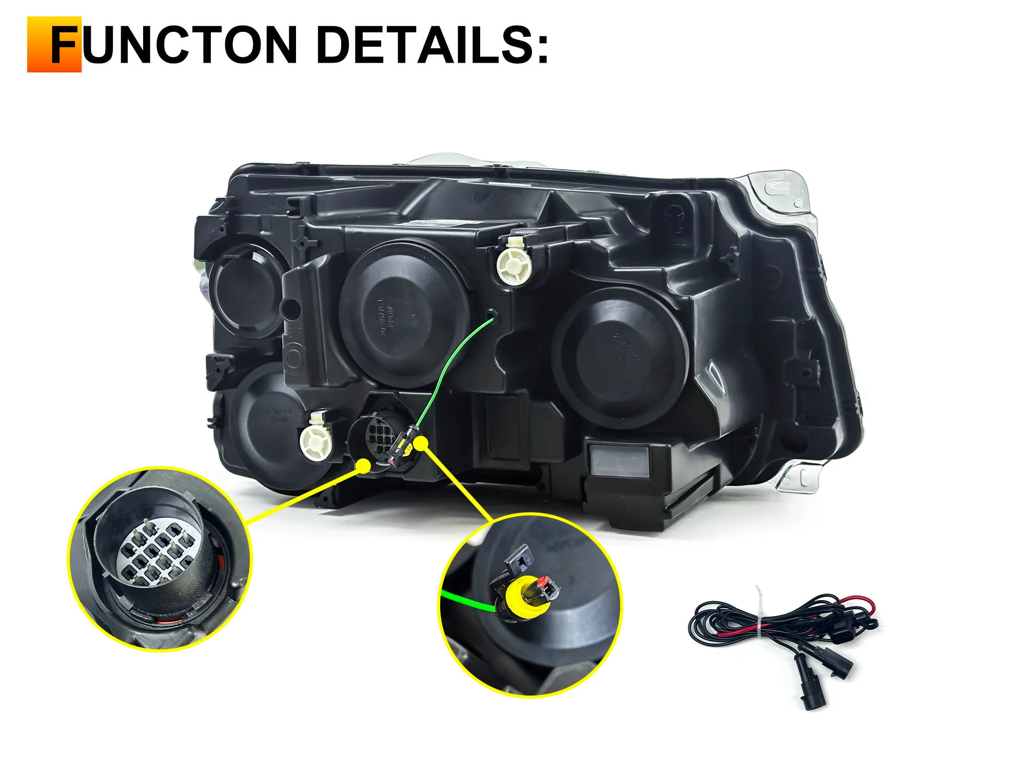Pair LED Headlight Assembly Front Lamps For Land Rover Range Rover Sport 2010-2013 - Image 16