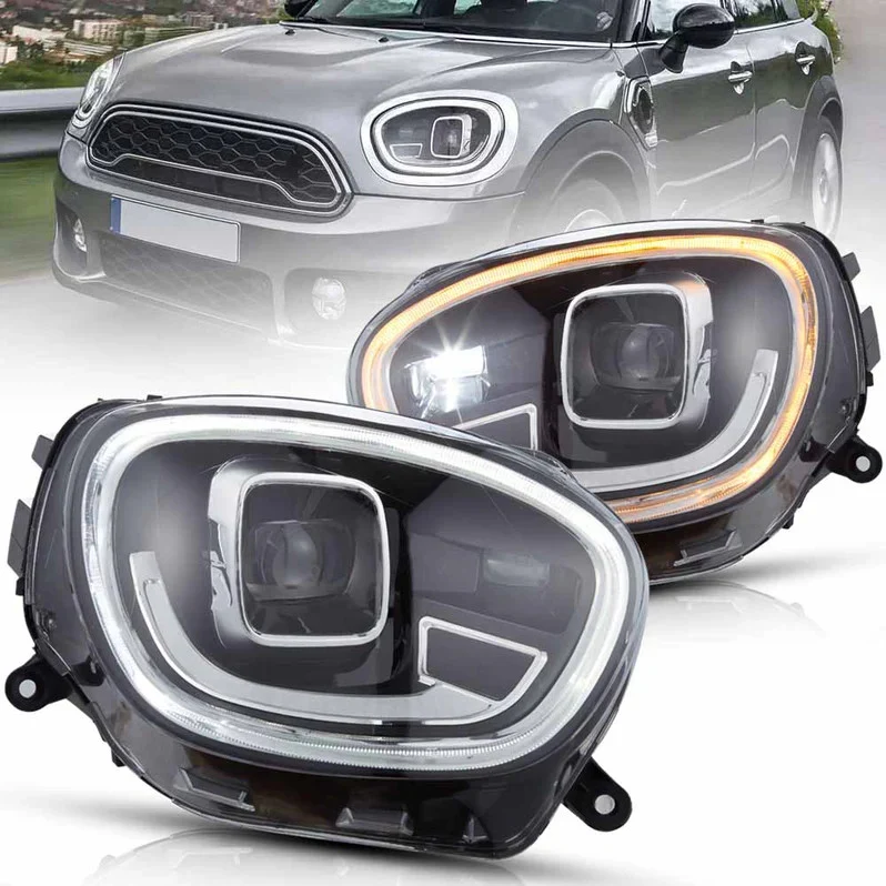 Pair LED Headlights w/ Animated DRL For Mini Cooper Countryman F60 2017–2020 - Image 4