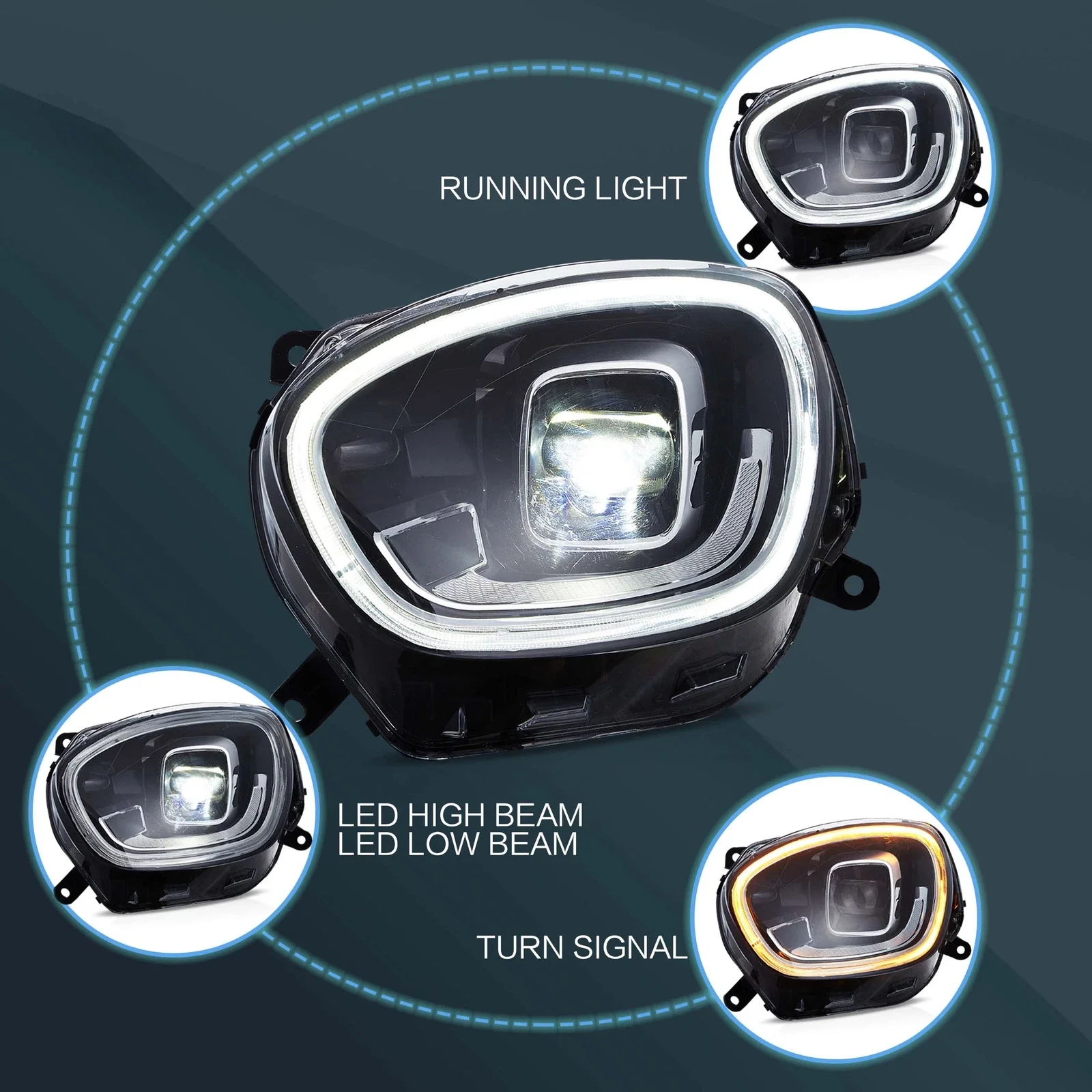 Pair LED Headlights w/ Animated DRL For Mini Cooper Countryman F60 2017–2020 - Image 5