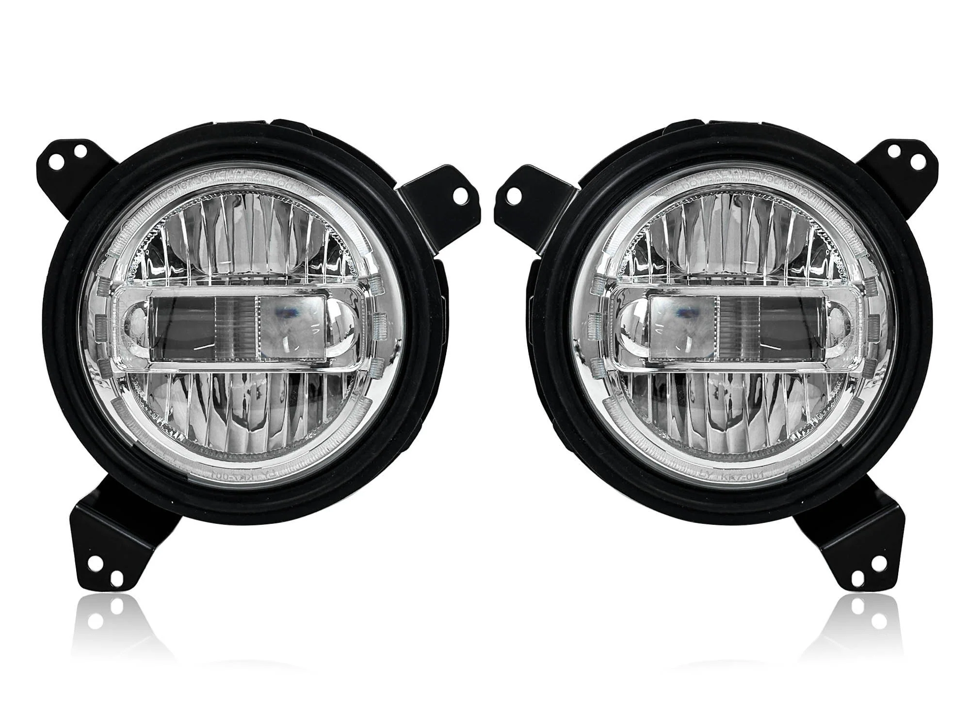 Pair LED Headlights with Halo DRL Turn Signal Fit For Jeep Wrangler JL Gladiator JT 2018-2024 - Image 4