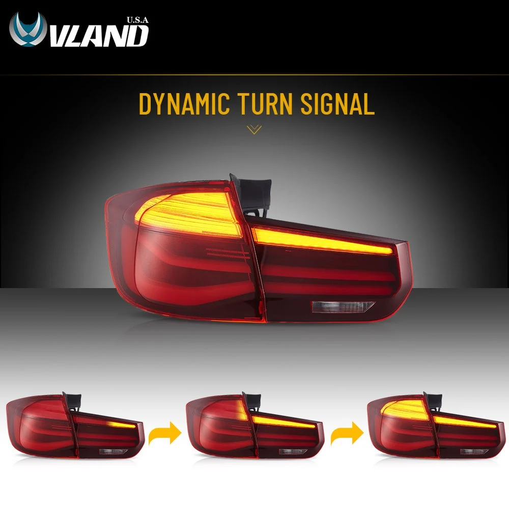 Pair Red LED Tail Lights w/ Sequential Turn Signal For 2012–2018 BMW 3 F31 Wagon - Image 4