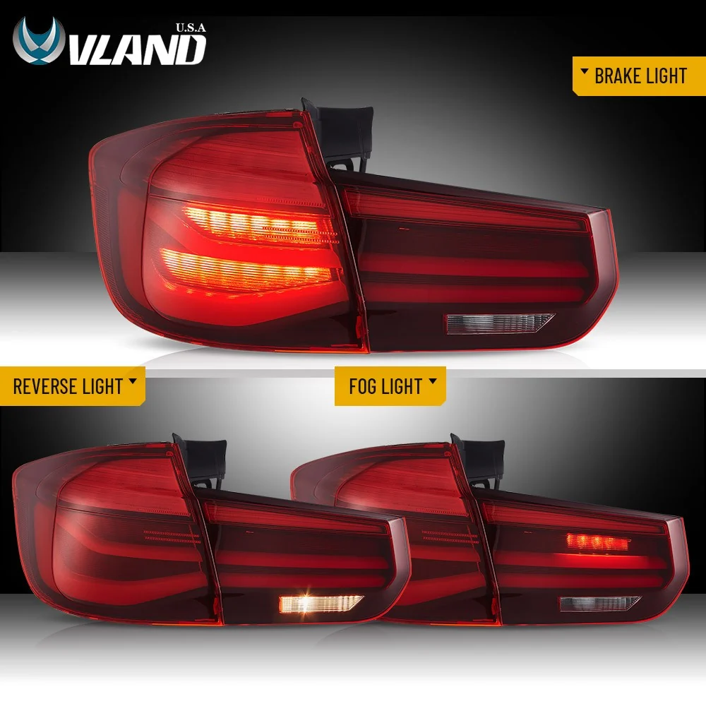 Pair Red LED Tail Lights w/ Sequential Turn Signal For 2012–2018 BMW 3 F31 Wagon - Image 6