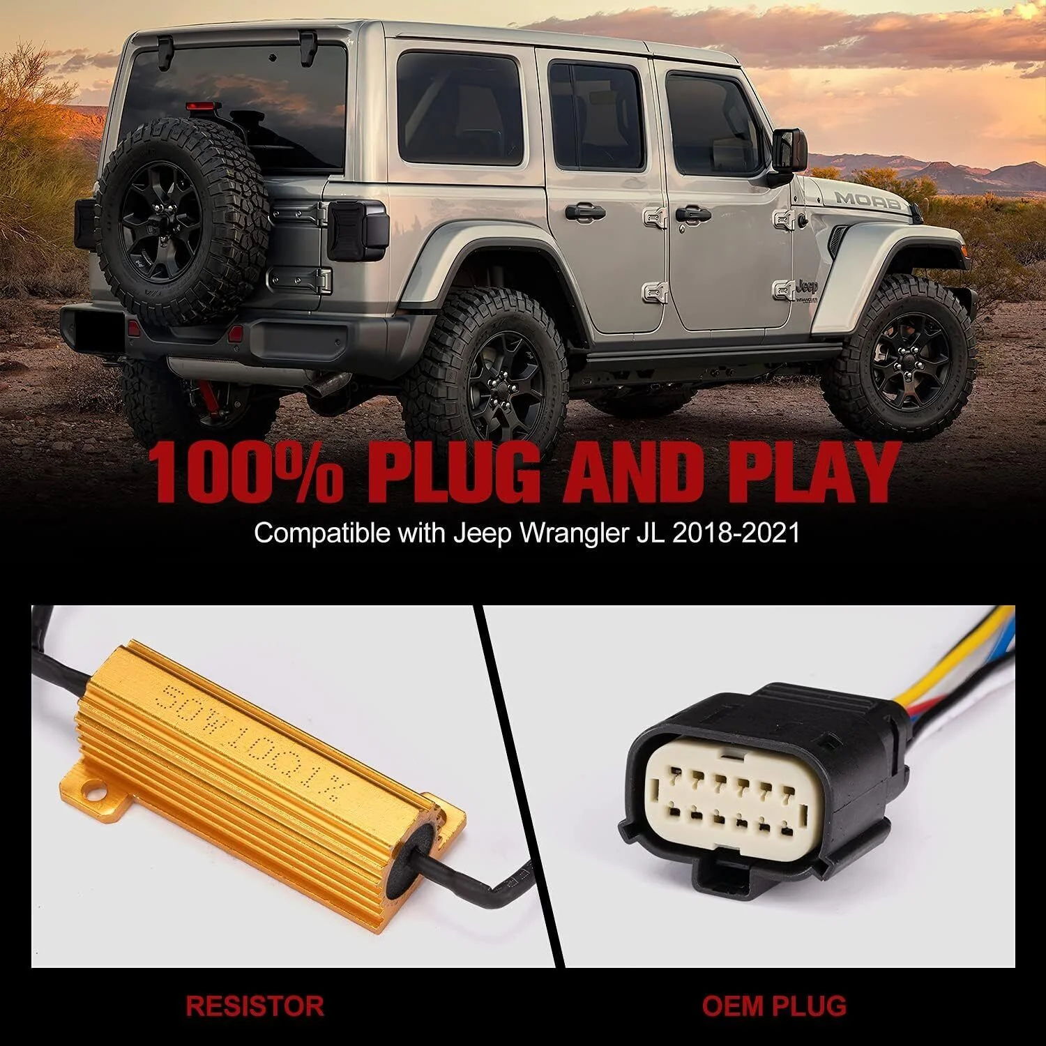 Pair Smoked Led Tail Lights w/Running Turn Signal For Jeep 2018-2024 Wrangler JL JLU - Image 4