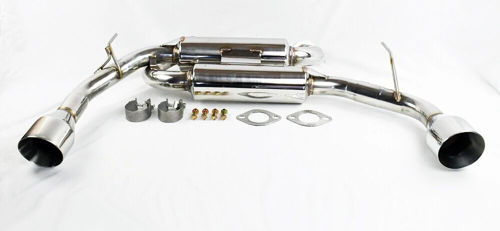 Polished Stainless Steel Axle Back Muffler Exhaust for Infiniti Q50 2014-2017