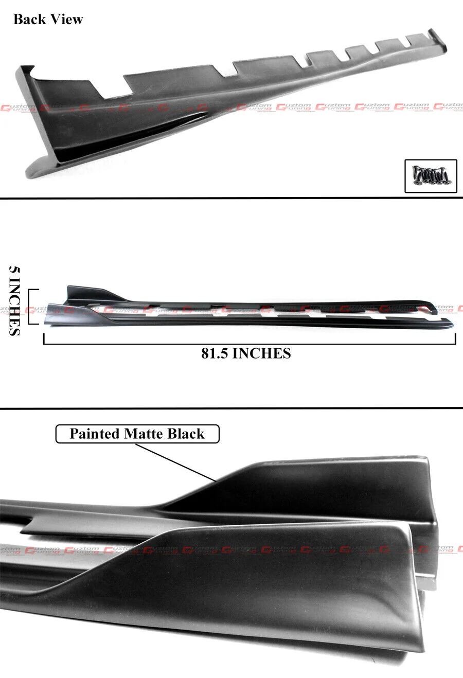 Primed Black For 2014-2020 Lexus LEXUS IS200t IS300 IS350 AR Style Side Skirt Extension Splitters - Image 2