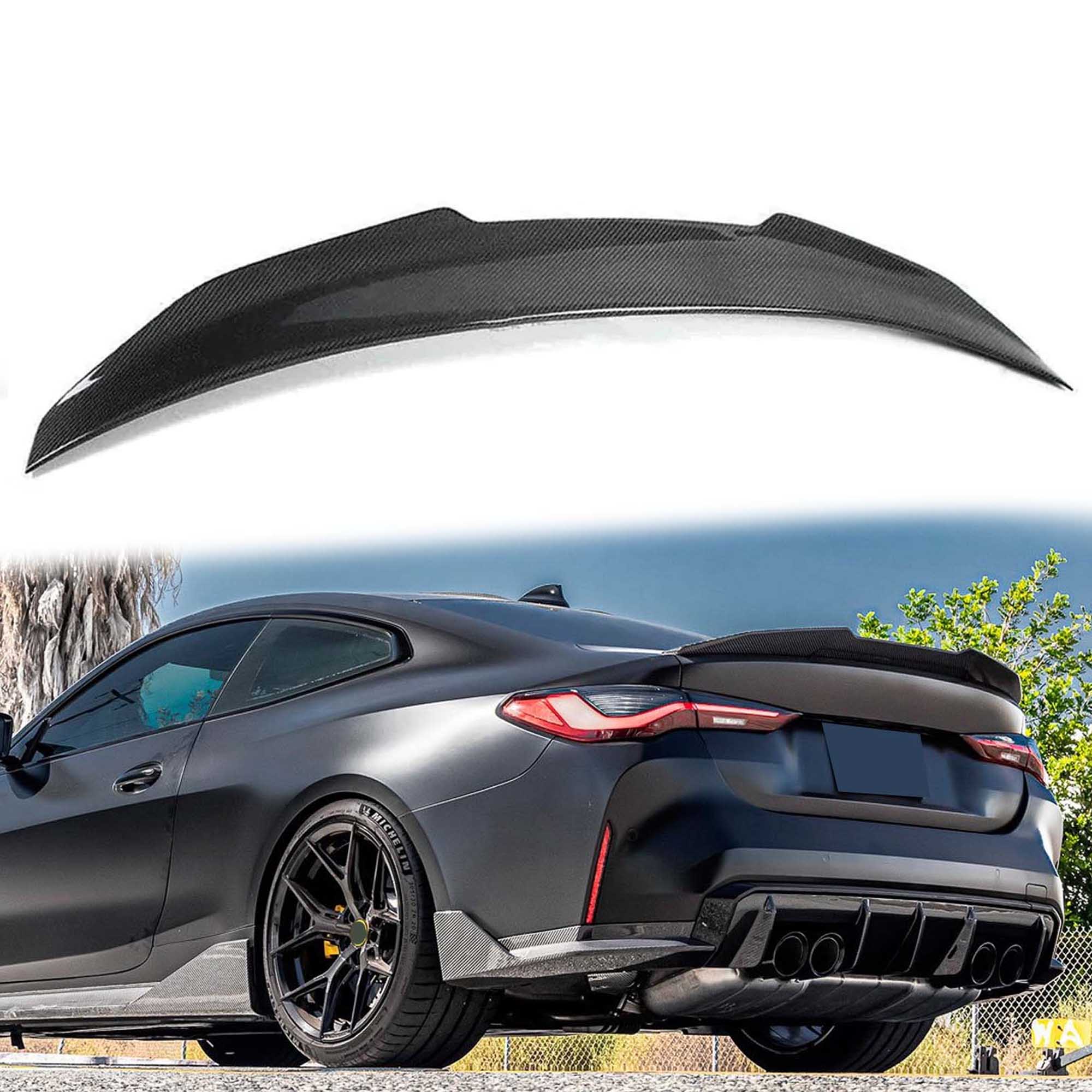 Carbon Fiber Trunk Spoiler For BMW G22 4 Series G82 M4 2021-2024 - Image 2
