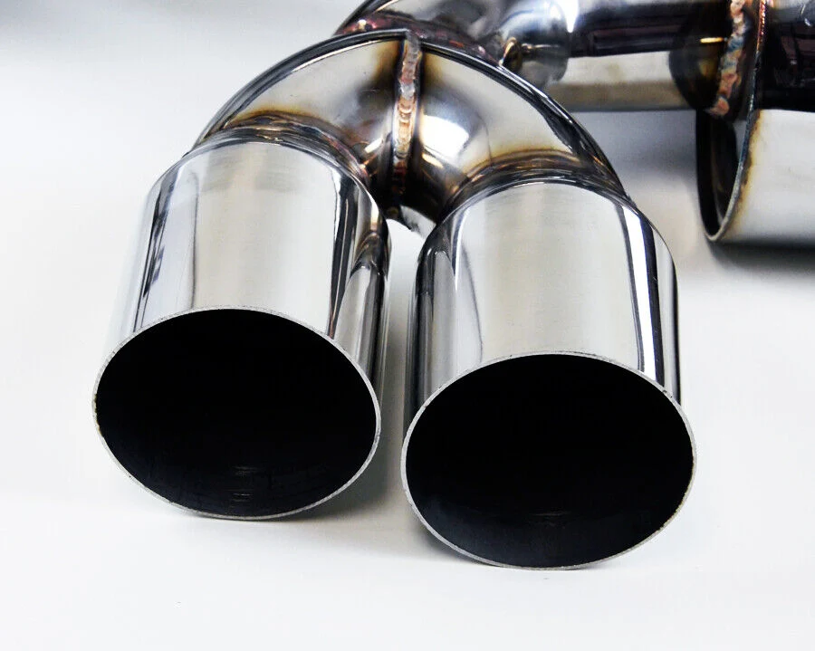 Quad 3" Stainless Tips Axle Back Exhaust Mufflers for BMW M3 E46 01-06 - Image 2