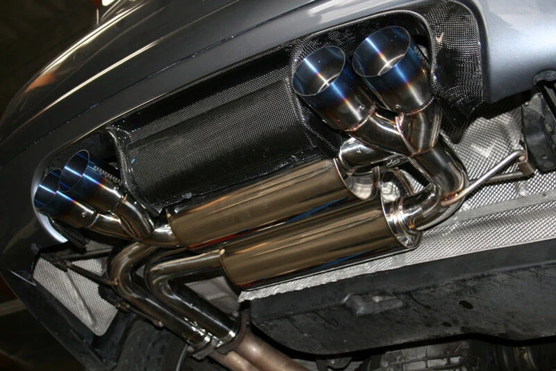 Quad 3" Titanium Burn Tips Axle Back Exhaust Mufflers for BMW M3 E46 2001-2006 - Image 4