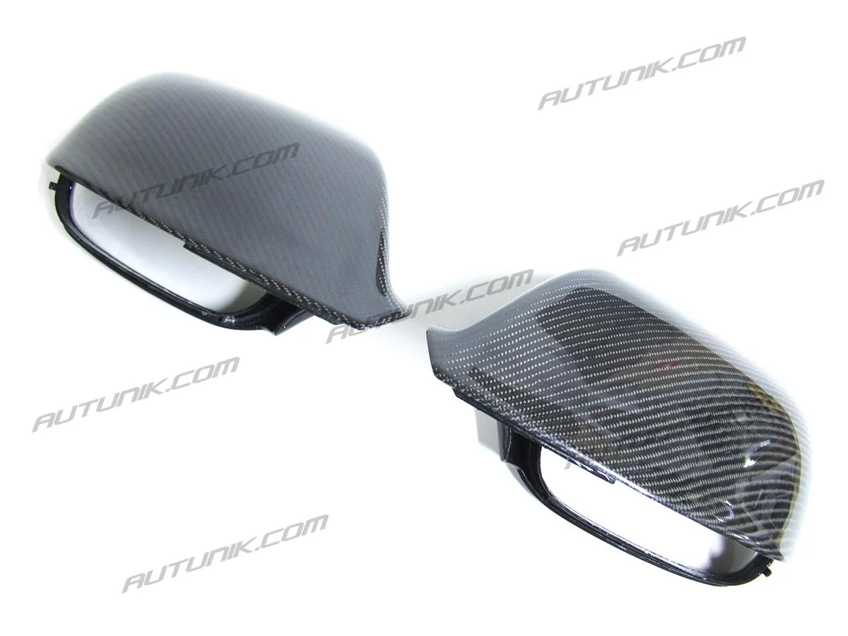 Real Carbon Fiber Side Mirror Cover Caps Replacement For AUDI Q5 SQ5 8R Q7 SQ7 No Lane Assist od22 - Image 5