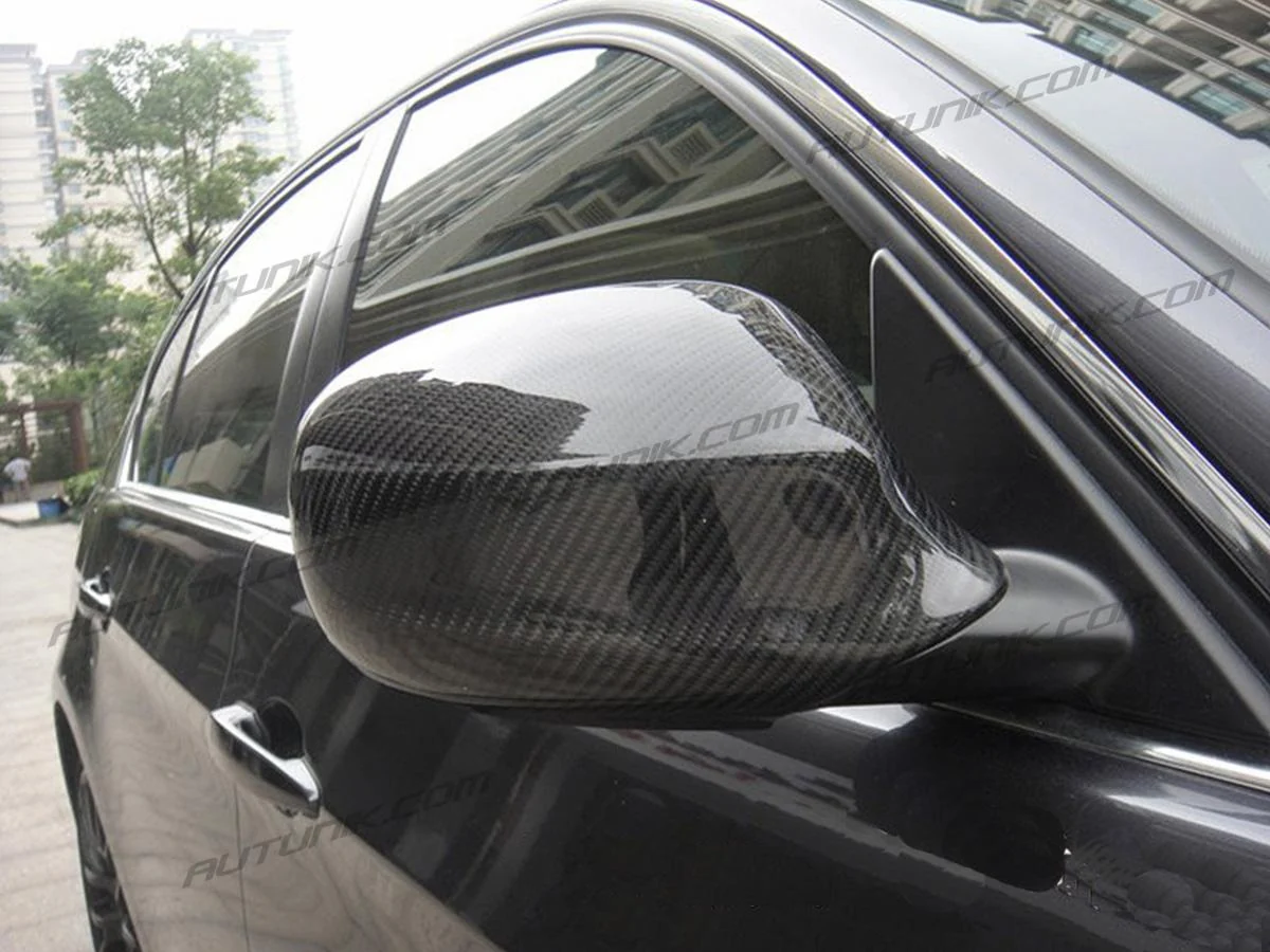 Real Carbon Fiber Mirror Cover Caps For 2009-2012 BMW 3-Series E90 LCI Sedan Replacement bm155 - Image 3