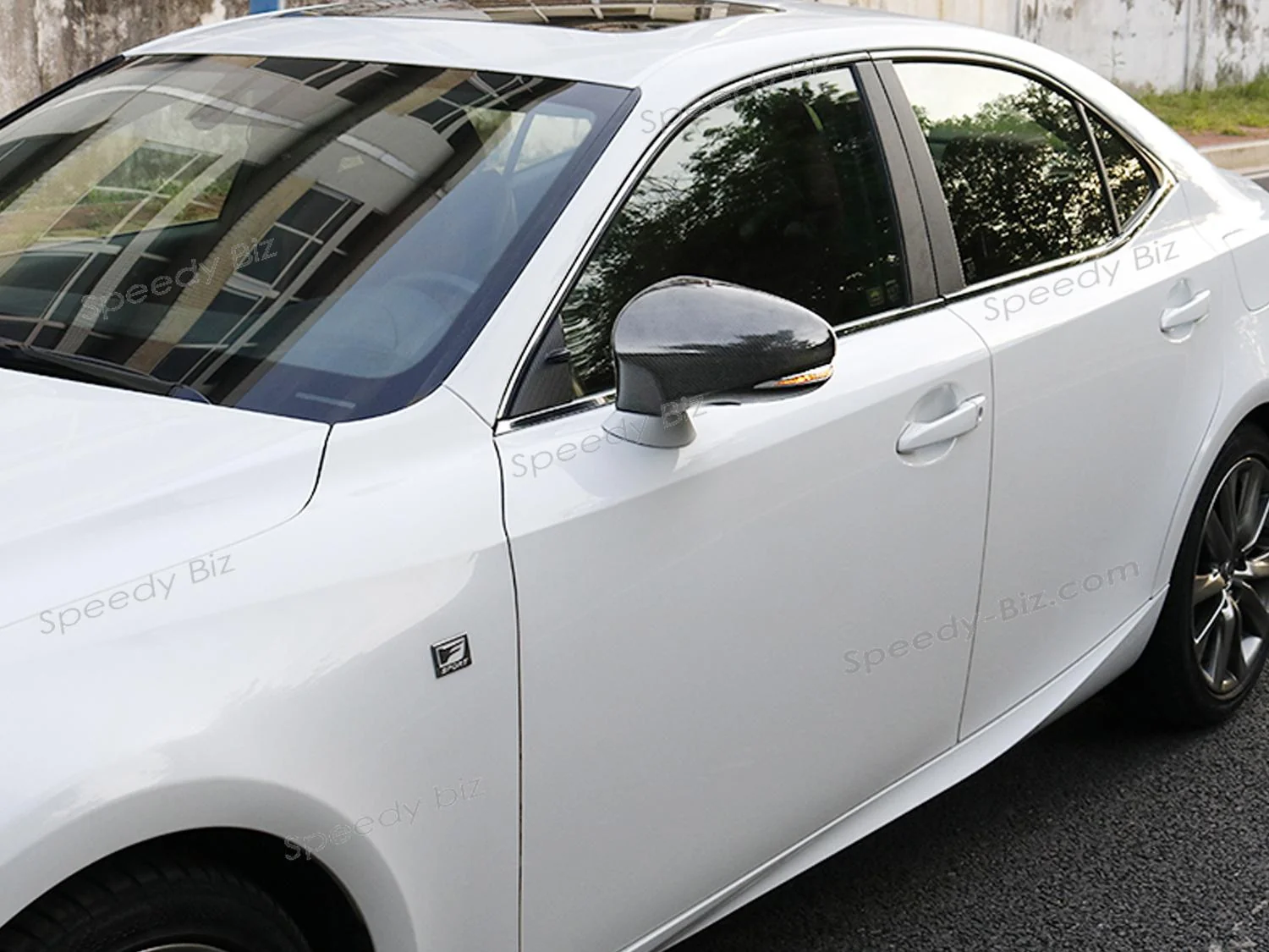 Real Carbon Fiber Mirror Caps Replace for Lexus IS ES GS LS CT RC IS200t IS300 IS350 F Sport 2014-2020 - Image 3
