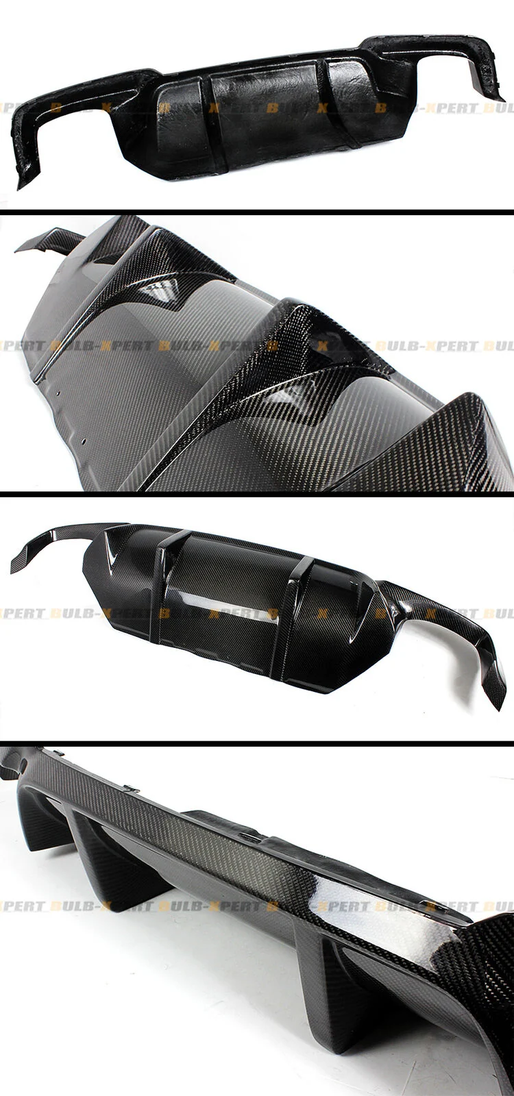 Real Carbon Fiber Rear Diffuser BMW F10 5 Series 535i 528i 2010-2016 M-Sport - Image 2