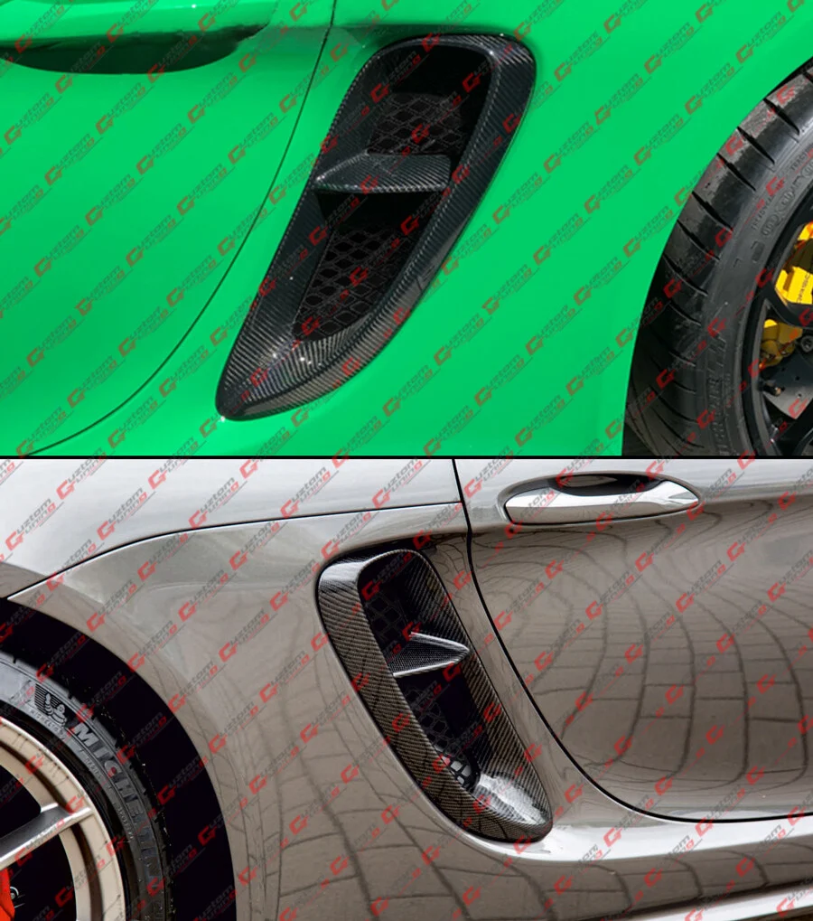 Real Carbon Fiber Side Vent Covers For 2020–2025 Porsche 718 Cayman Boxster GTS 4.0 - Image 11