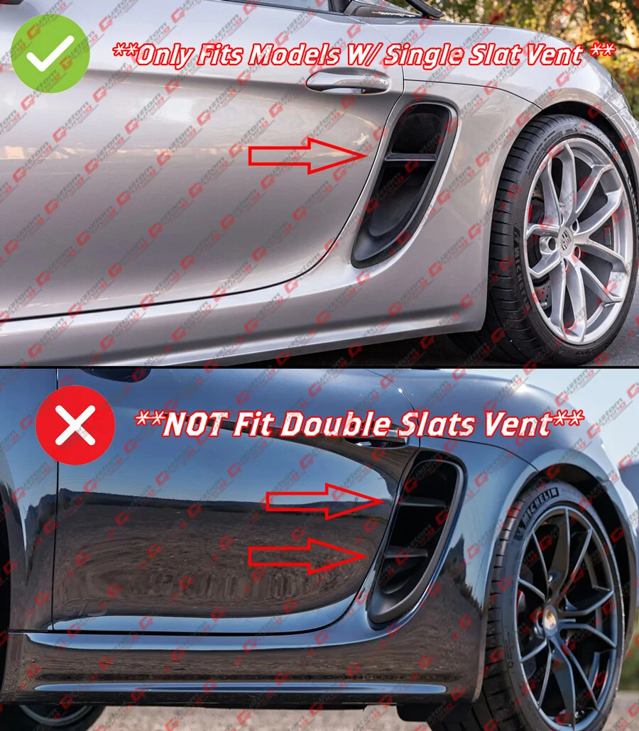 Real Carbon Fiber Side Vent Covers For 2020–2025 Porsche 718 Cayman Boxster GTS 4.0 - Image 4