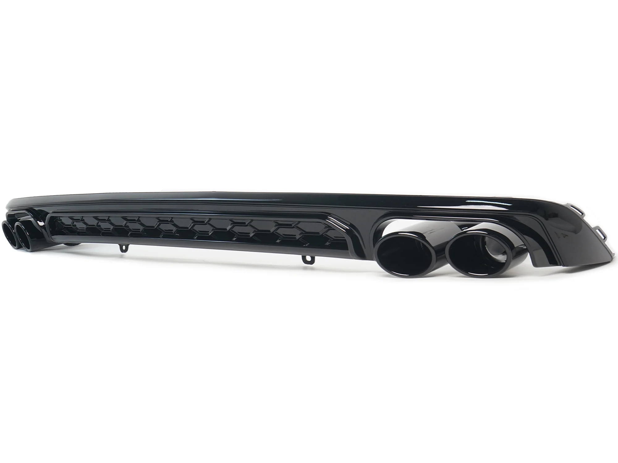 Rear Bumper Diffuser + Exhaust Tips for Audi A6 C8 NON-Sline Base Trim 2019-2025 - Image 6