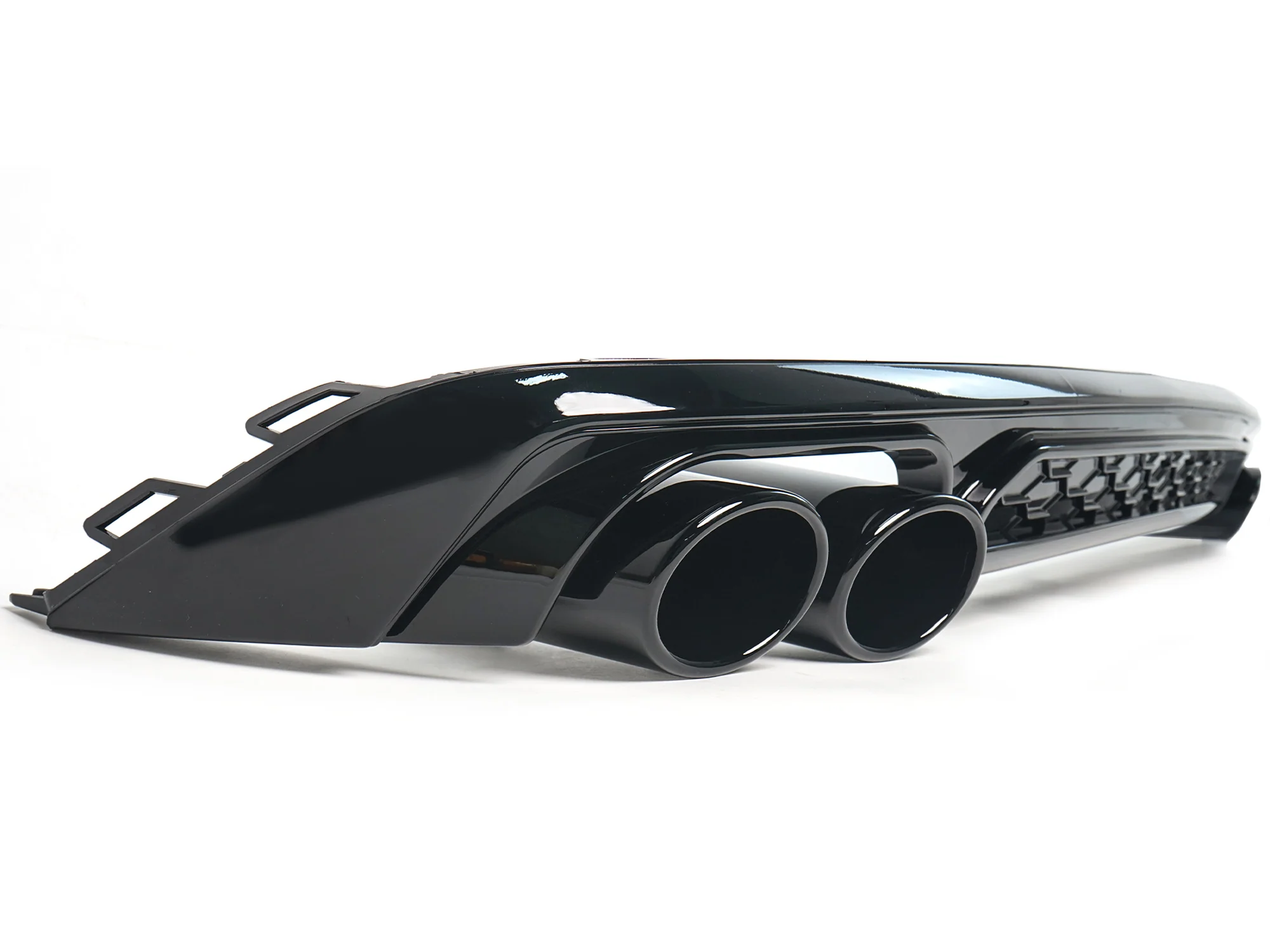 Rear Bumper Diffuser + Exhaust Tips for Audi A6 C8 NON-Sline Base Trim 2019-2025 - Image 7