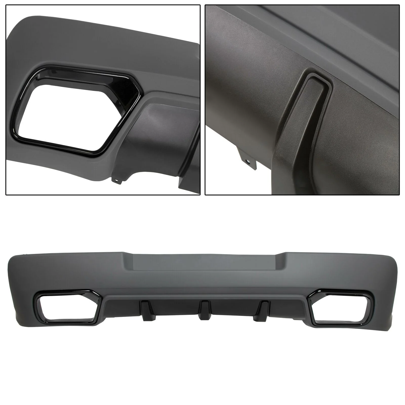 Rear Bumper Diffuser Lip Lower Valance Gray For 2014-2015 Chevy Camaro ZL1 Z28 - Image 3