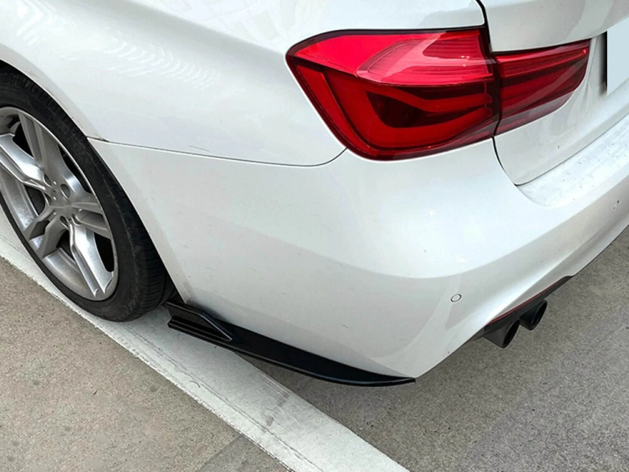 Rear Bumper Splitter Glossy Black For BMW F30 F31 M Tech Sport 2012-2018 bm208 - Image 2