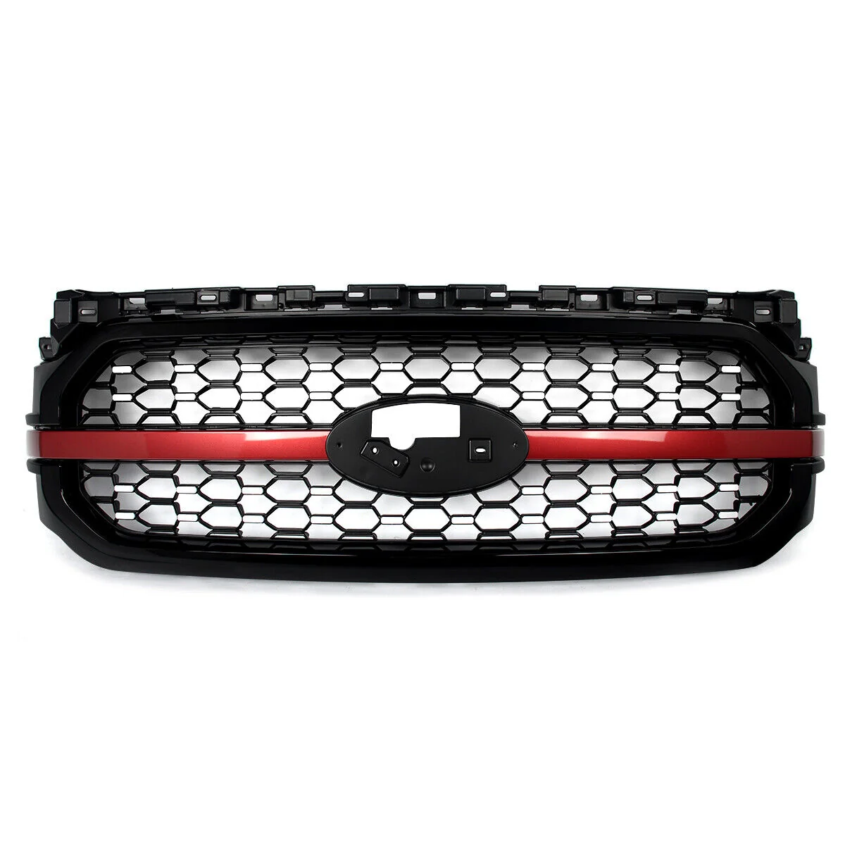 Red/Black Front Upper Bumper Grille Fit For 2021-2023 Ford F-150 F150 Platinum New - Image 12
