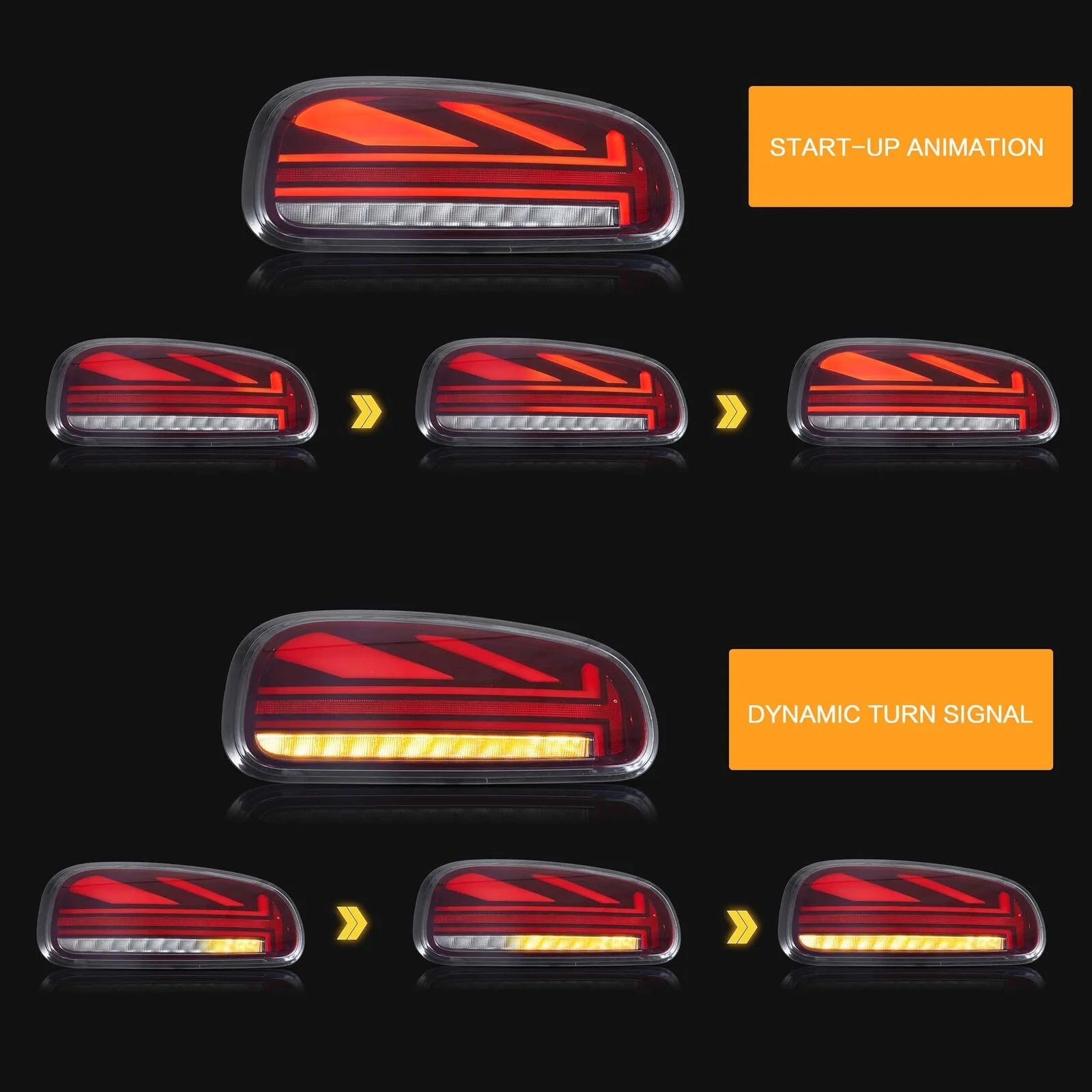 Red LED Tail Lights For Mini Cooper Clubman F54 F54N 2015-2023 W/Sequential RearLamps - Image 5