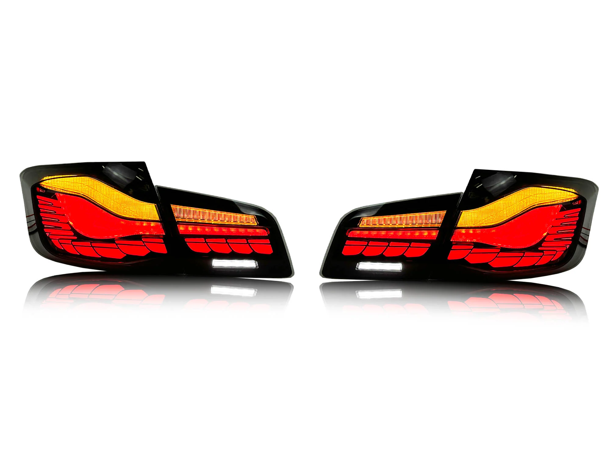 Red/Smoke Sequential LED Tail Lights For BMW F10 F18 2011-2016 - Image 6