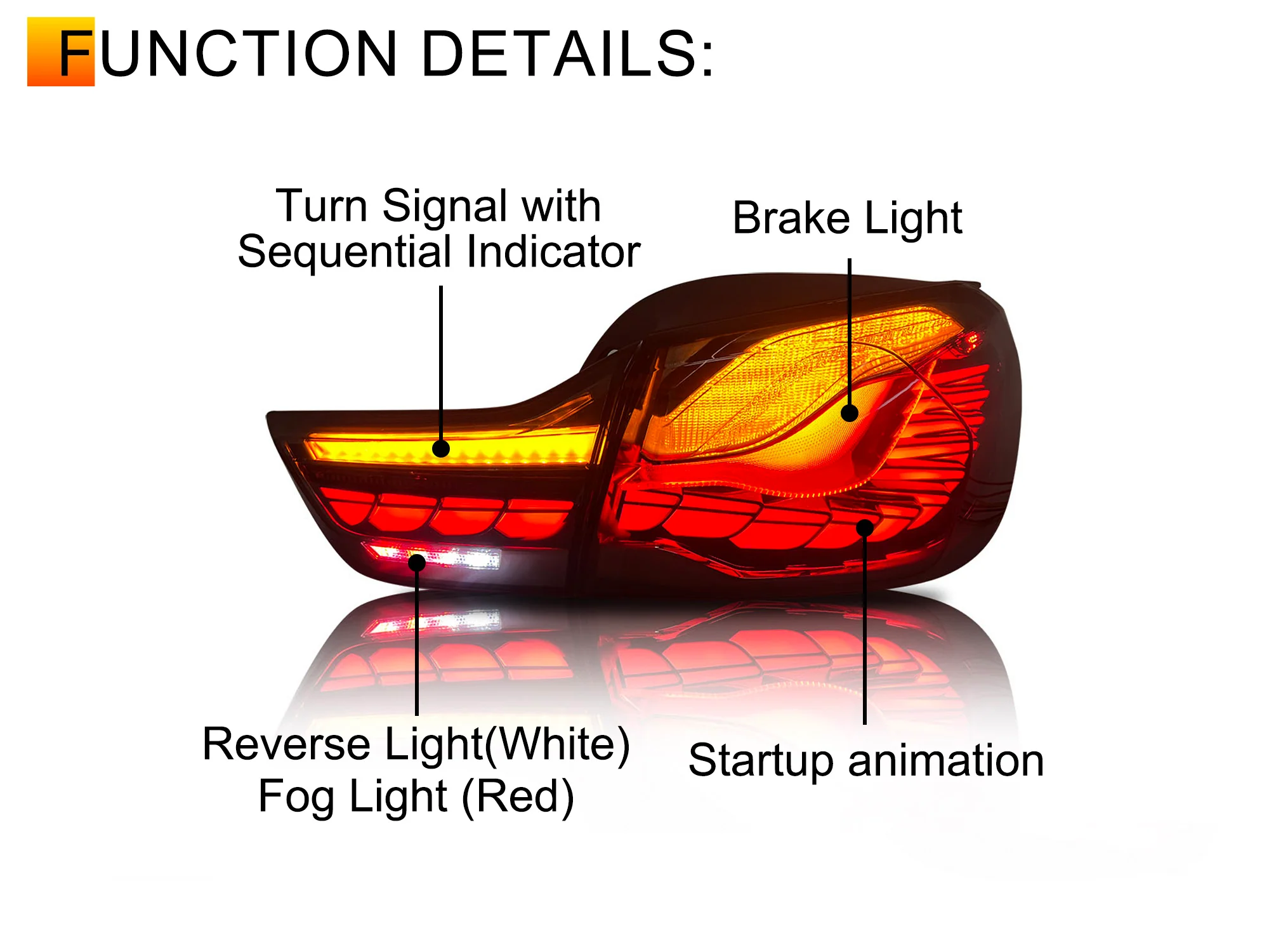 GTS Style OLED LED Tail Lights For BMW 4 Series F32 F33 F36 M4 2014-2020 Smoked - Image 15