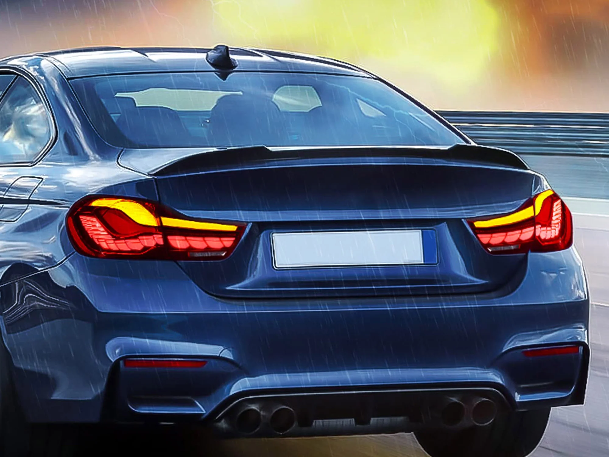 Dynamic Turn Signal LED Taillights For BMW F32 F33 F36 M4 2015-2020 Clear GTS - Image 3