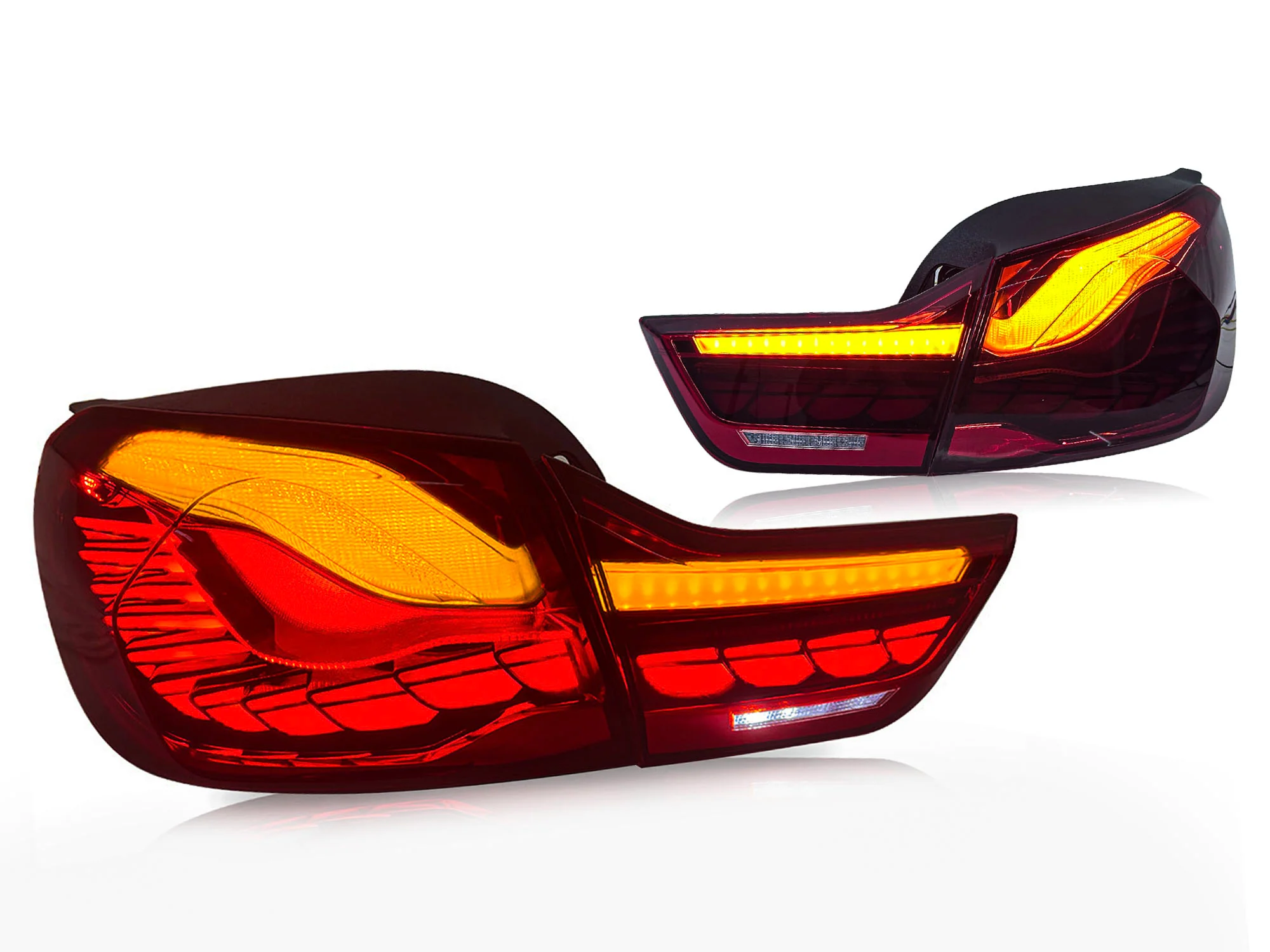 Dynamic Turn Signal LED Taillights For BMW F32 F33 F36 M4 2015-2020 Clear GTS - Image 4
