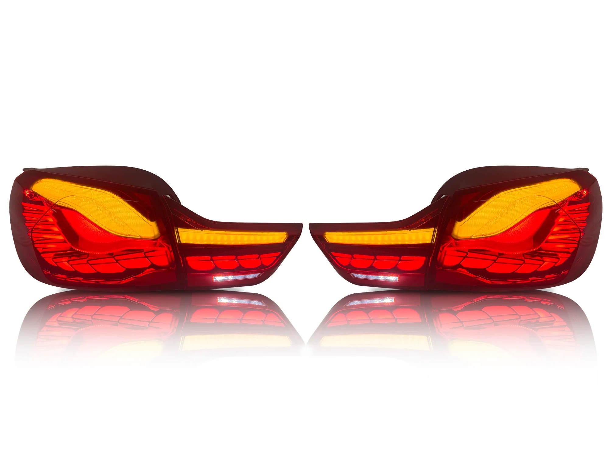 Dynamic Turn Signal LED Taillights For BMW F32 F33 F36 M4 2015-2020 Clear GTS - Image 5
