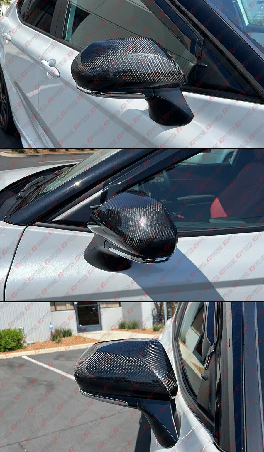 Replacement Carbon Fiber Mirror Cover Caps fit for Toyota Camry LE SE XLE XSE 2025 2026+ - Image 6