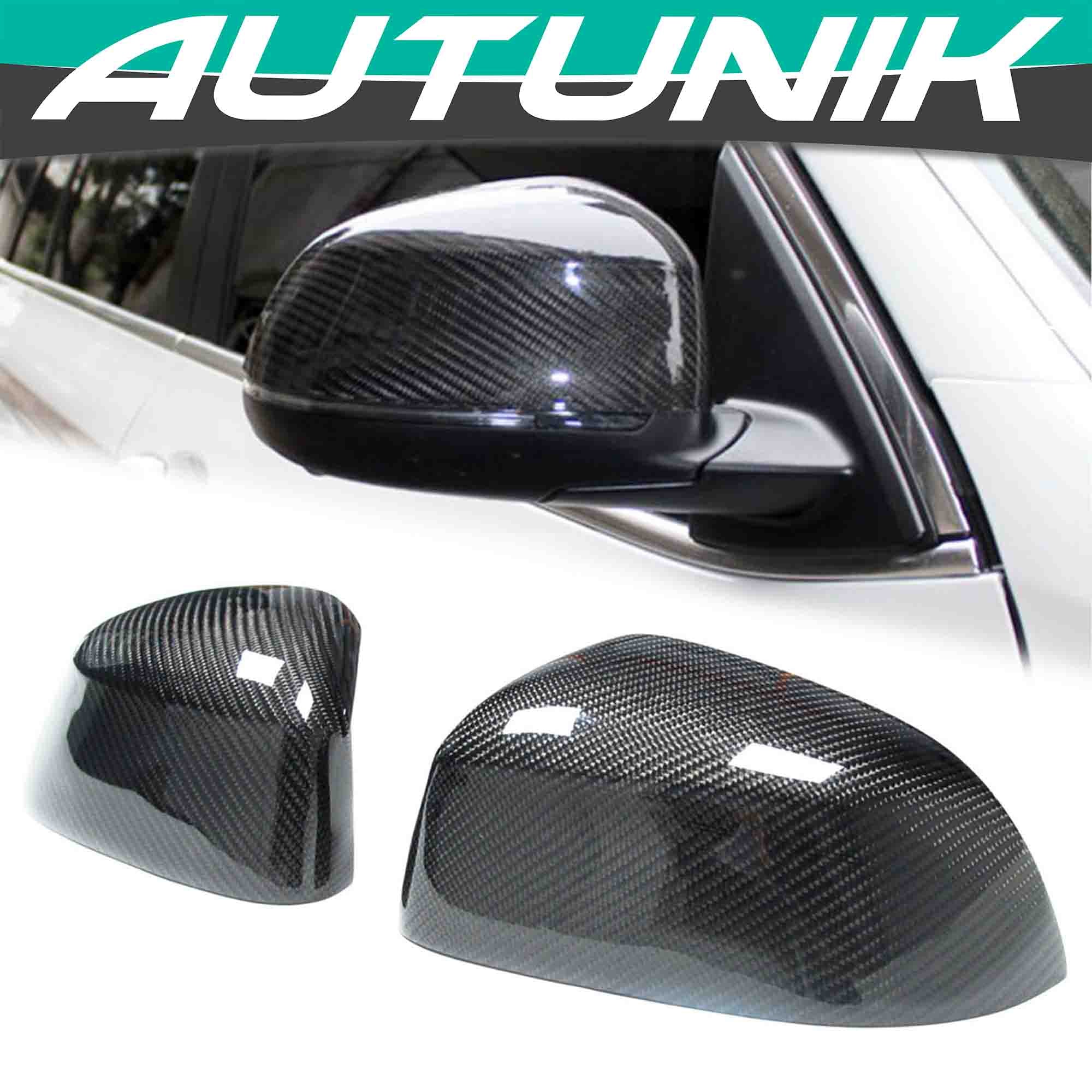 Real Carbon Fiber Mirror Cover Caps for BMW X4 F26 X5 F15 X6 F16 Replacement Caps bm20